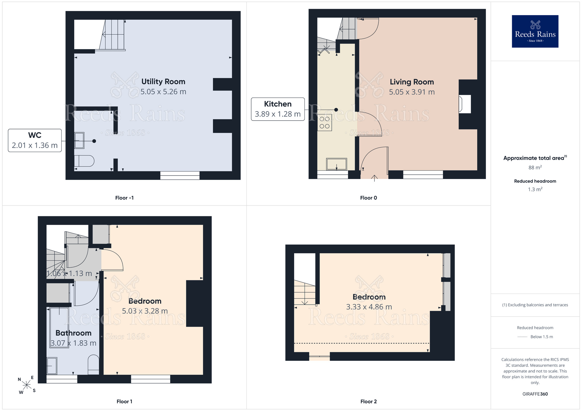 Floorplan of 2 bedroom Mid Terrace House for sale, Thistle Bottom, Hebden Bridge, HX7