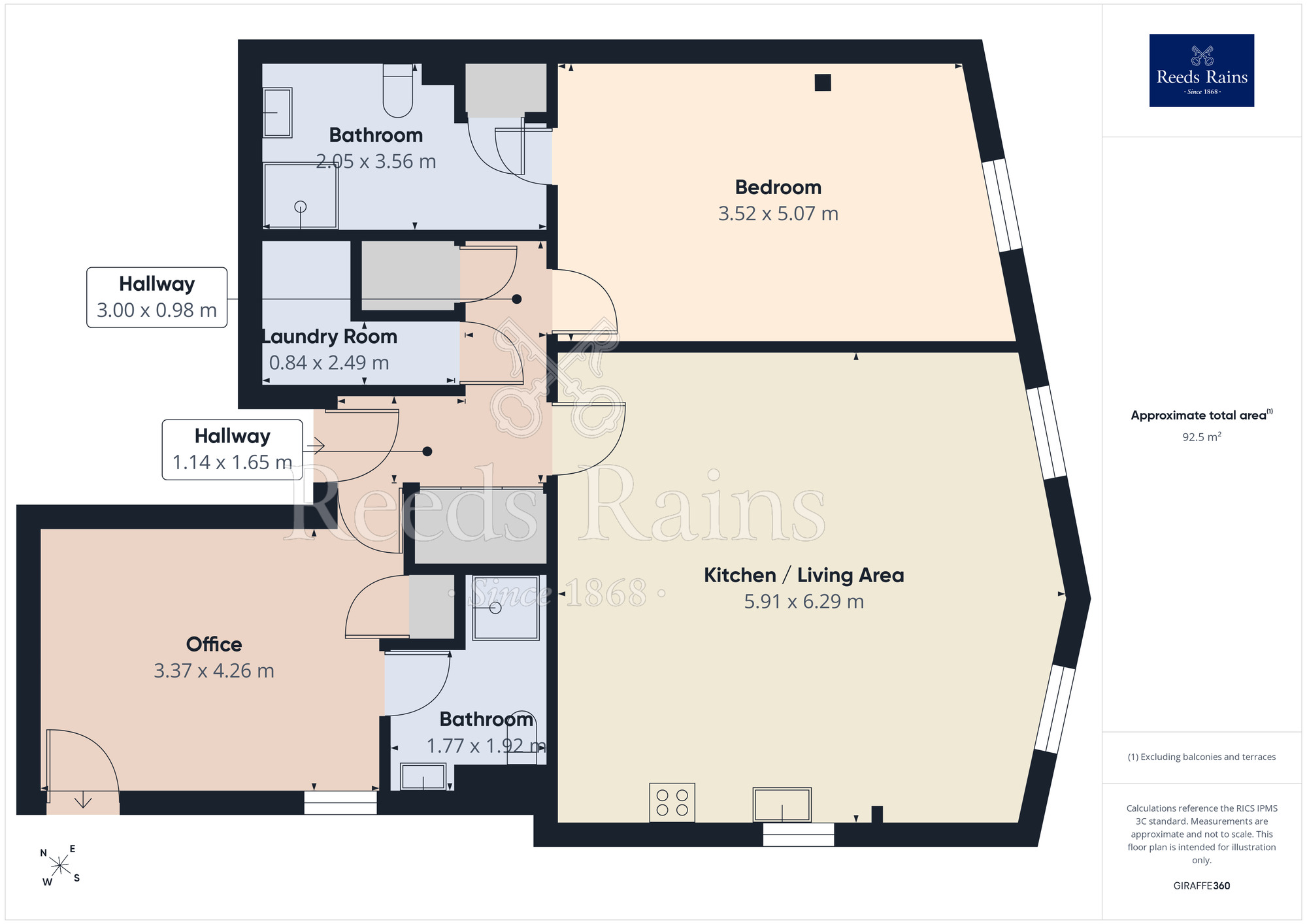 Floorplan of 2 bedroom Flat to rent, Oldgate, Hebden Bridge, West Yorkshire, HX7