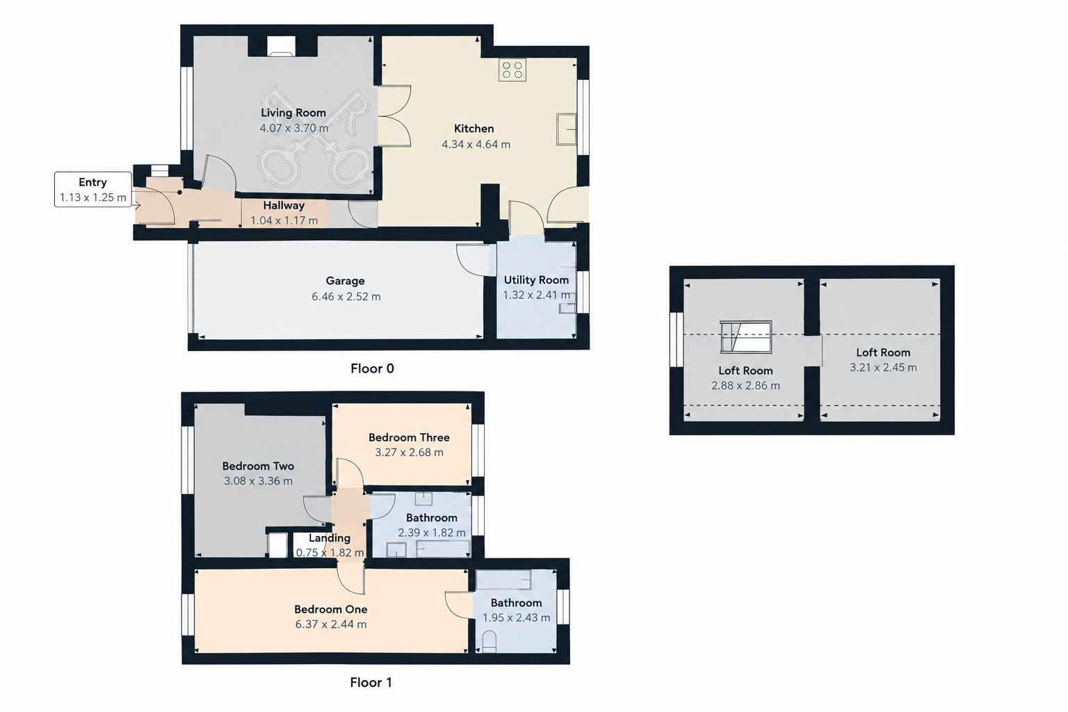 Floorplan of 3 bedroom Semi Detached House for sale, Shore New Road, Todmorden, OL14