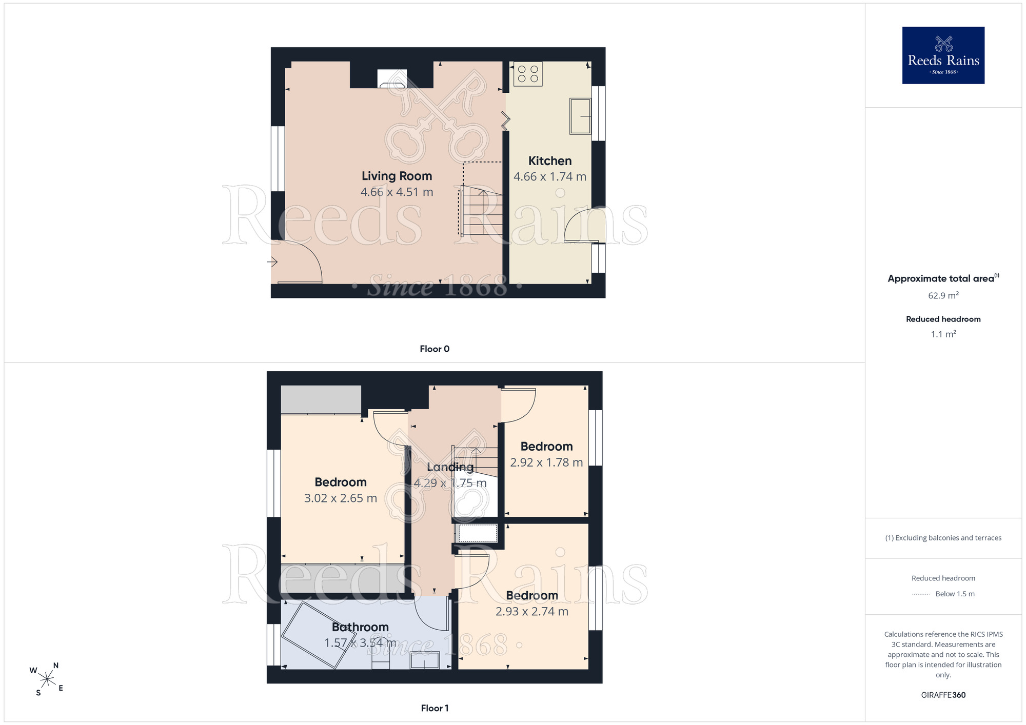Floorplan of 3 bedroom Mid Terrace House for sale, Riding Head Lane, Luddenden, Halifax, HX2