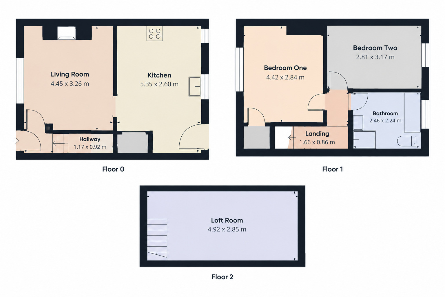 Floorplan of 2 bedroom Mid Terrace House for sale, Oak Avenue, Todmorden, OL14