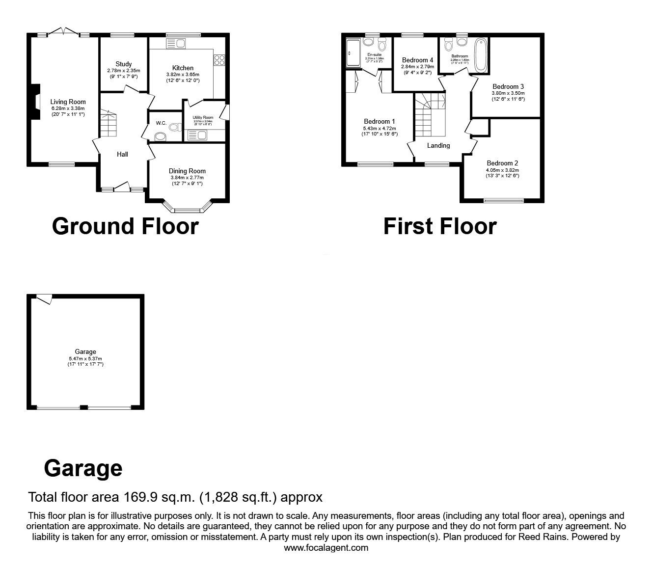 Floorplan of 4 bedroom Detached House for sale, John Ford Way, Arclid, Cheshire, CW11