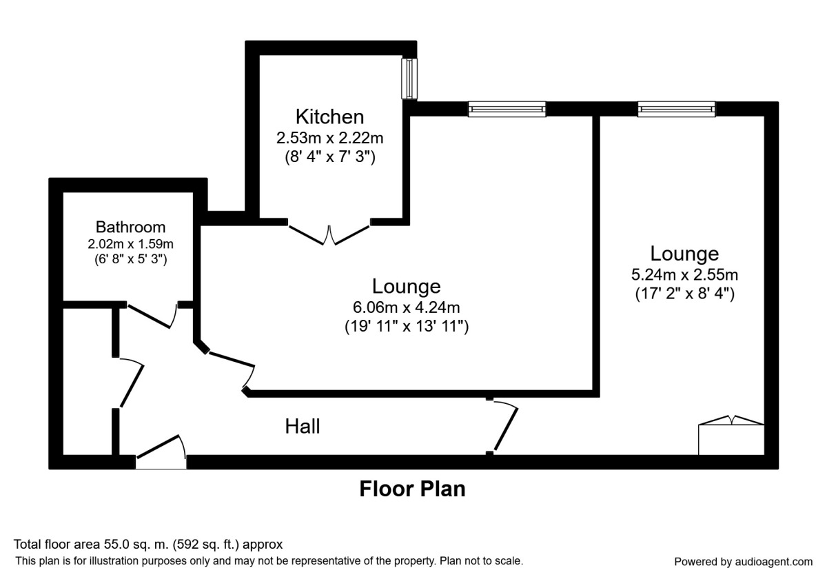 Floorplan of 1 bedroom  Flat to rent, Parkway, Holmes Chapel, Crewe, CW4
