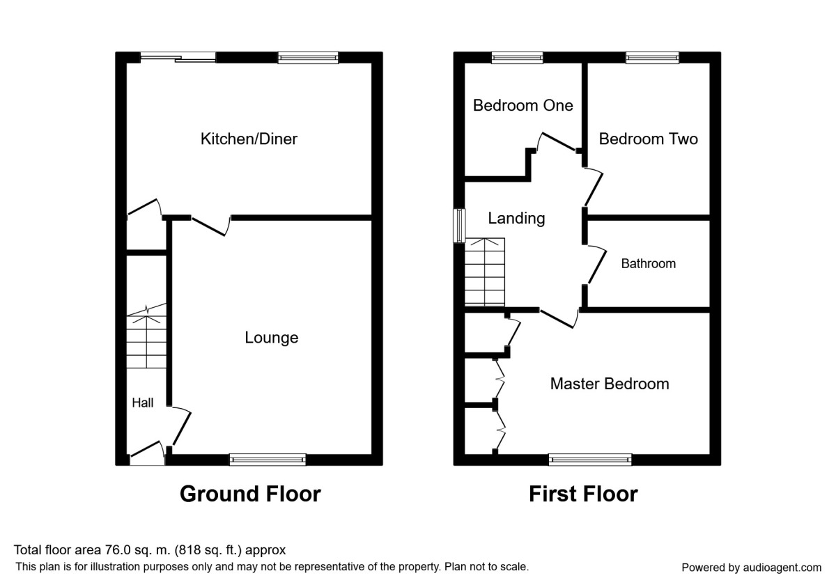 Floorplan of 3 bedroom Semi Detached House to rent, Fernleigh Close, Middlewich, Cheshire, CW10