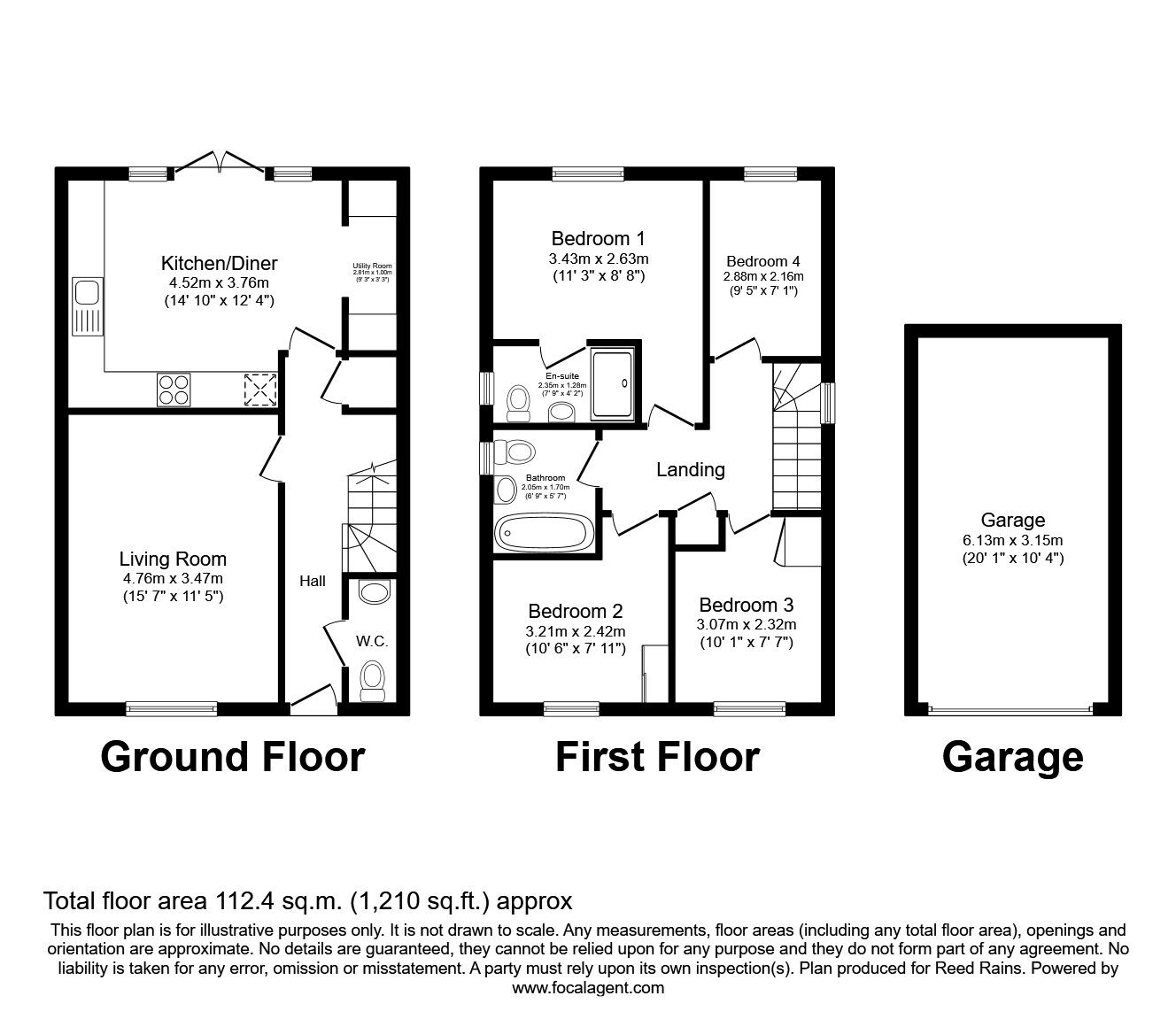 Floorplan of 4 bedroom Detached House to rent, Cowslip Road, Holmes Chapel, Cheshire, CW4