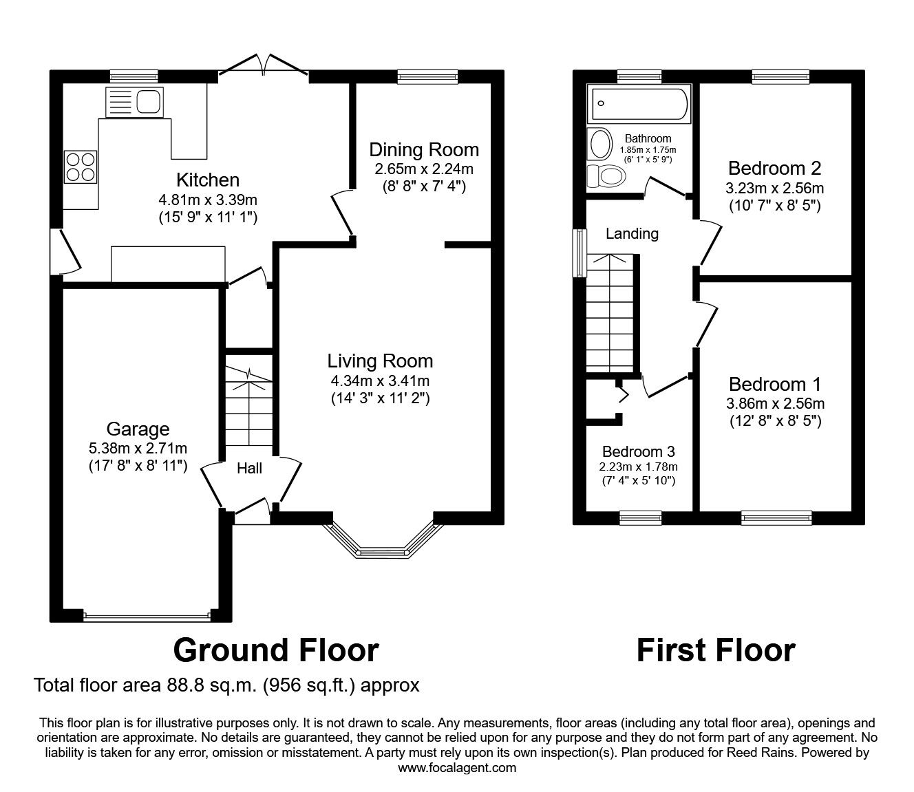 Floorplan of 3 bedroom Detached House to rent, Eaton Drive, Middlewich, Cheshire, CW10