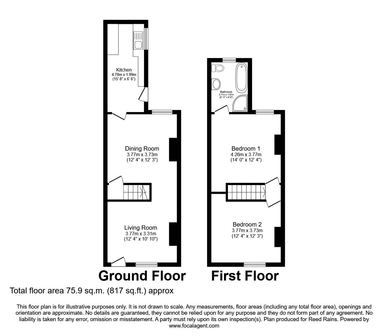 2 bedroom Mid Terrace House to rent, Booth Lane, Middlewich, CW10 £