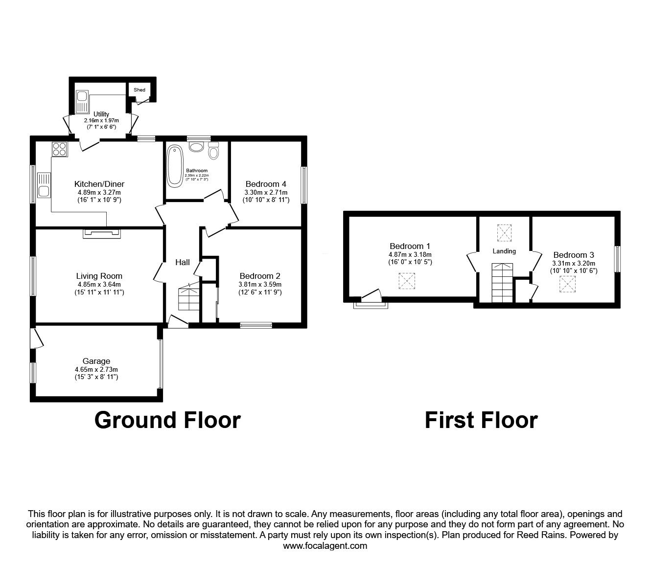 Floorplan of 2 bedroom Detached Bungalow for sale, Lea Avenue, Goostrey, Cheshire, CW4
