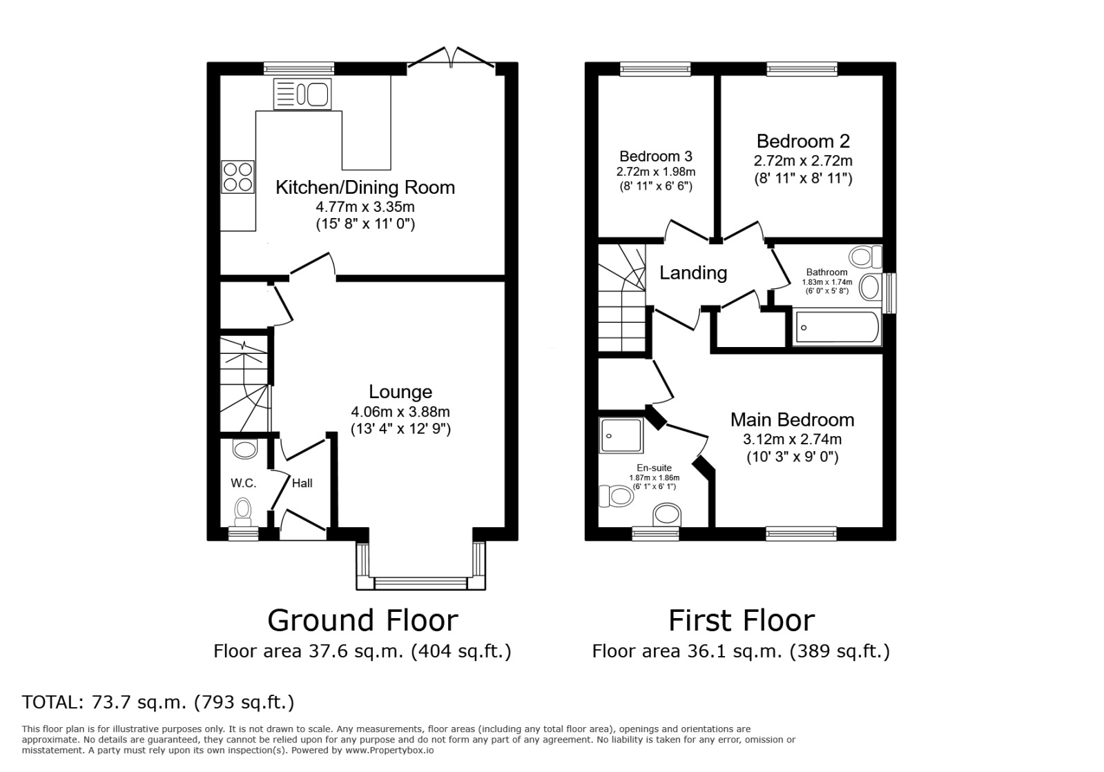 Floorplan of 3 bedroom Semi Detached House for sale, Severn Way, Holmes Chapel, Cheshire, CW4