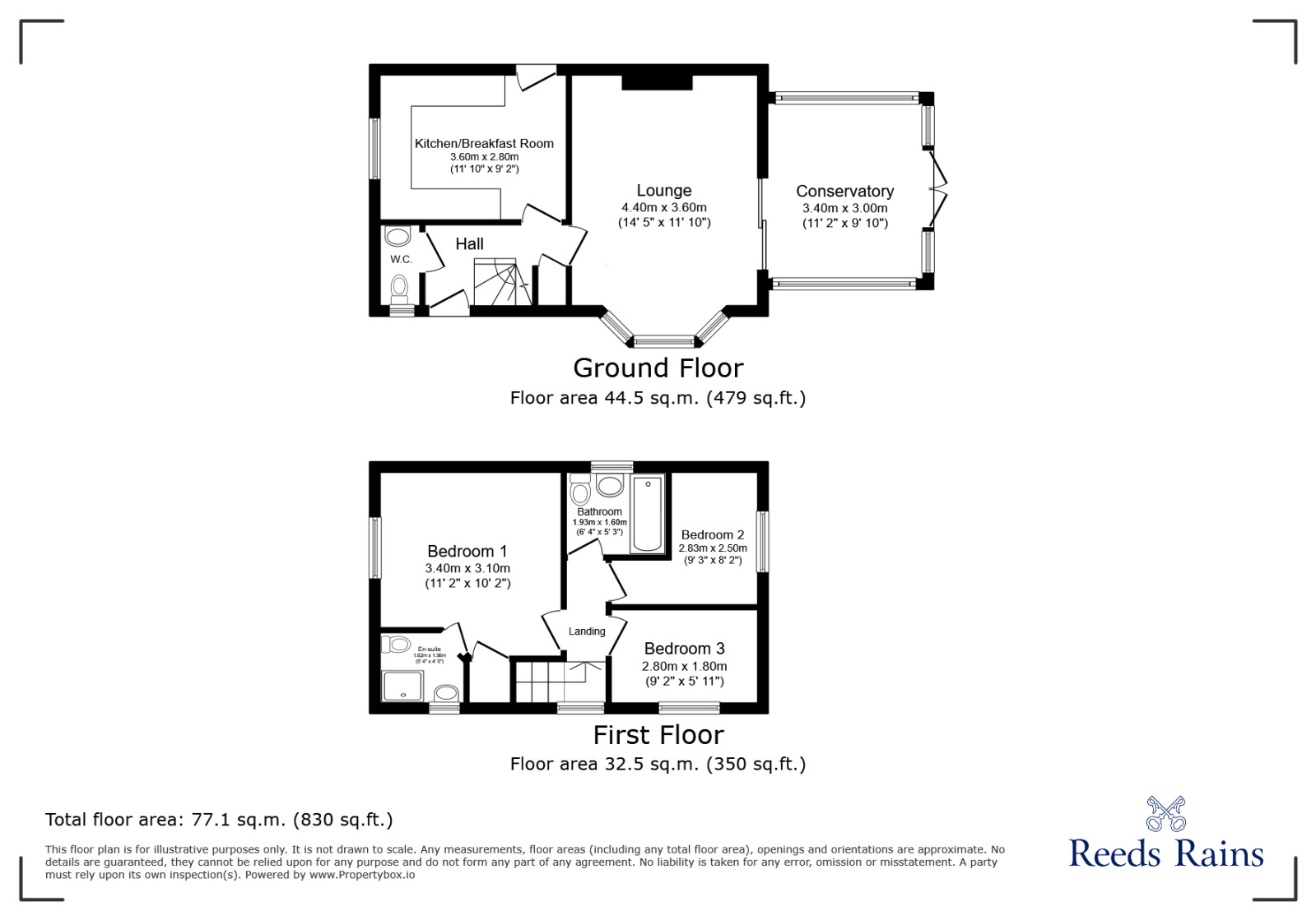 Floorplan of 3 bedroom Detached House for sale, Sterne Close, Elworth, Cheshire, CW11