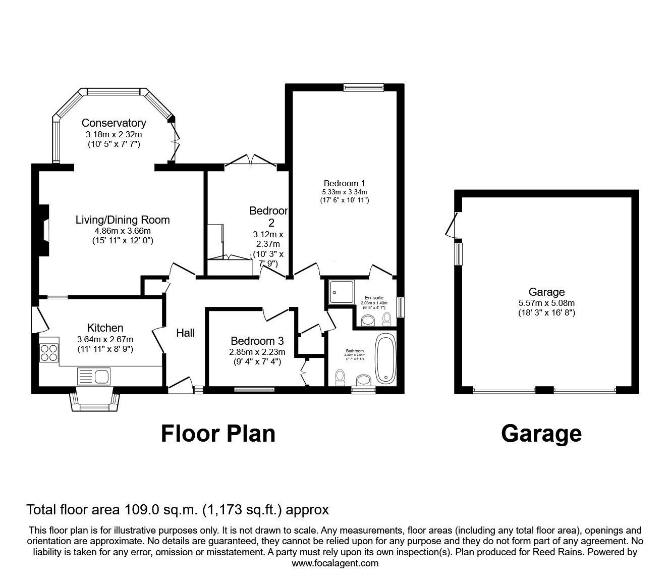 Floorplan of 3 bedroom Detached Bungalow for sale, Braemar Close, Holmes Chapel, Cheshire, CW4