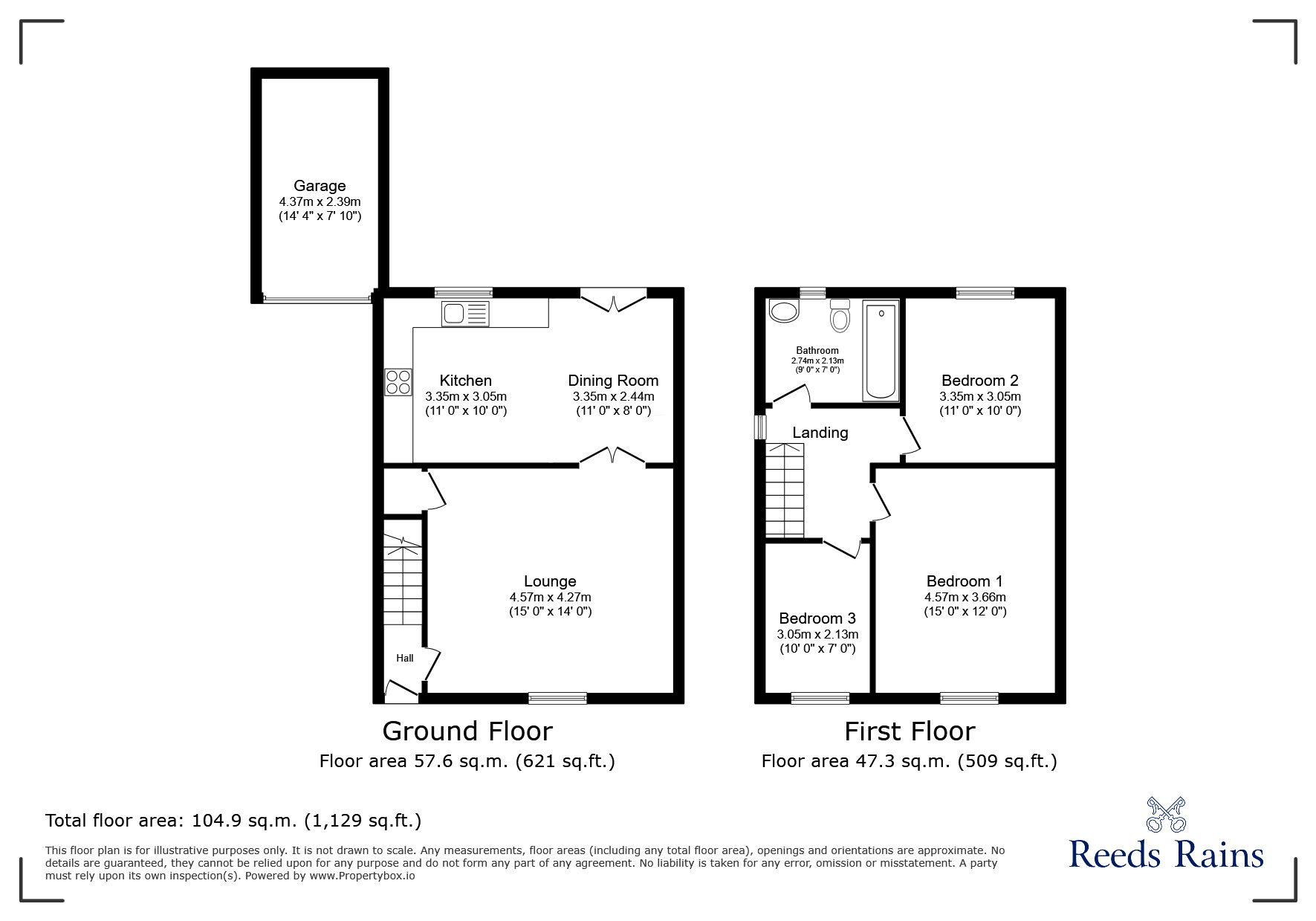 Floorplan of 3 bedroom Semi Detached House to rent, Woodstock Drive, Middlewich, Cheshire, CW10