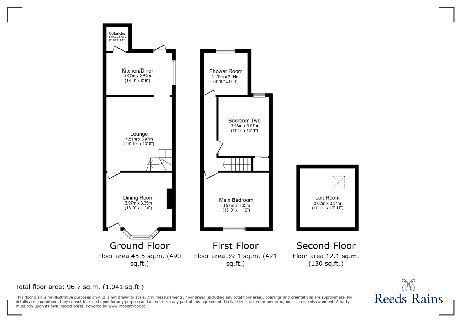 Floorplan of 2 bedroom End Terrace House for sale, Warmingham Lane, Middlewich, Cheshire, CW10