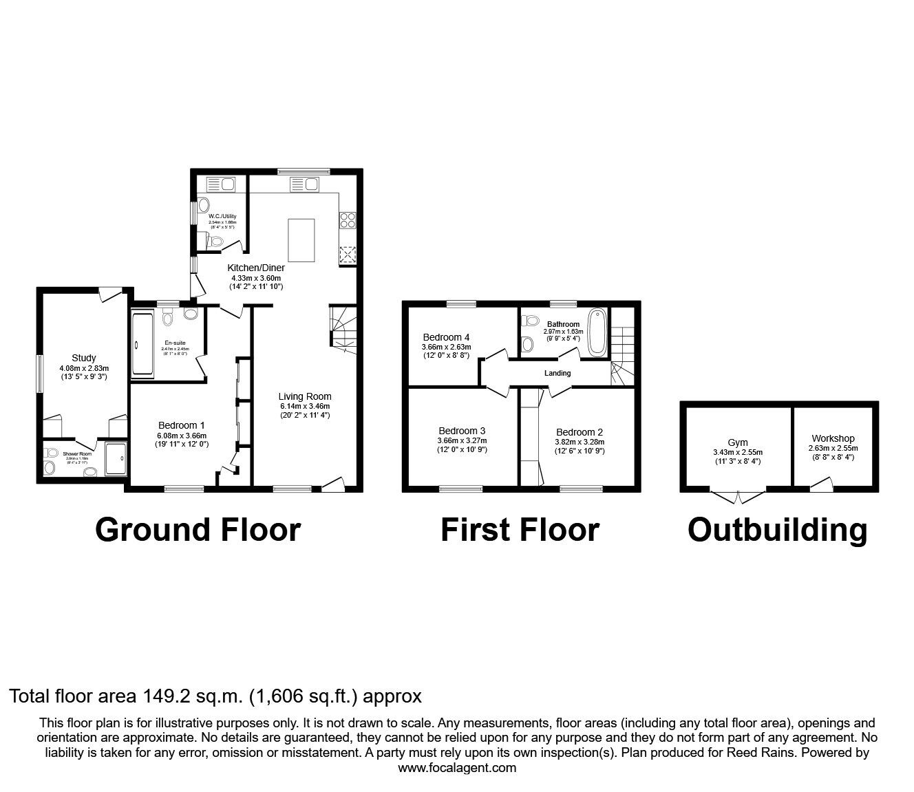 Floorplan of 4 bedroom Semi Detached House for sale, Macclesfield Road, Holmes Chapel, CW4