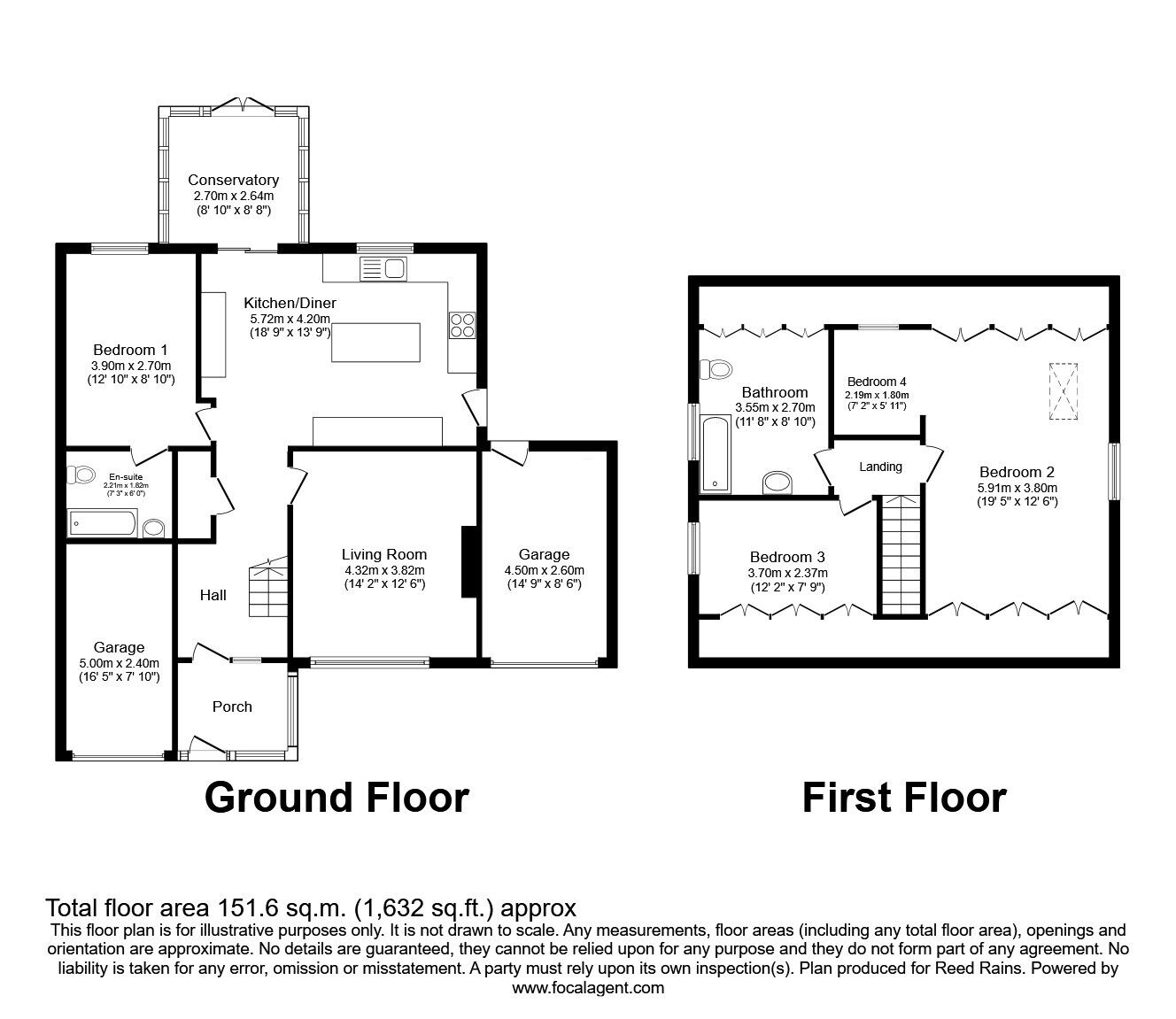Floorplan of 3 bedroom Detached Bungalow for sale, St. Oswalds Crescent, Brereton, Cheshire, CW11
