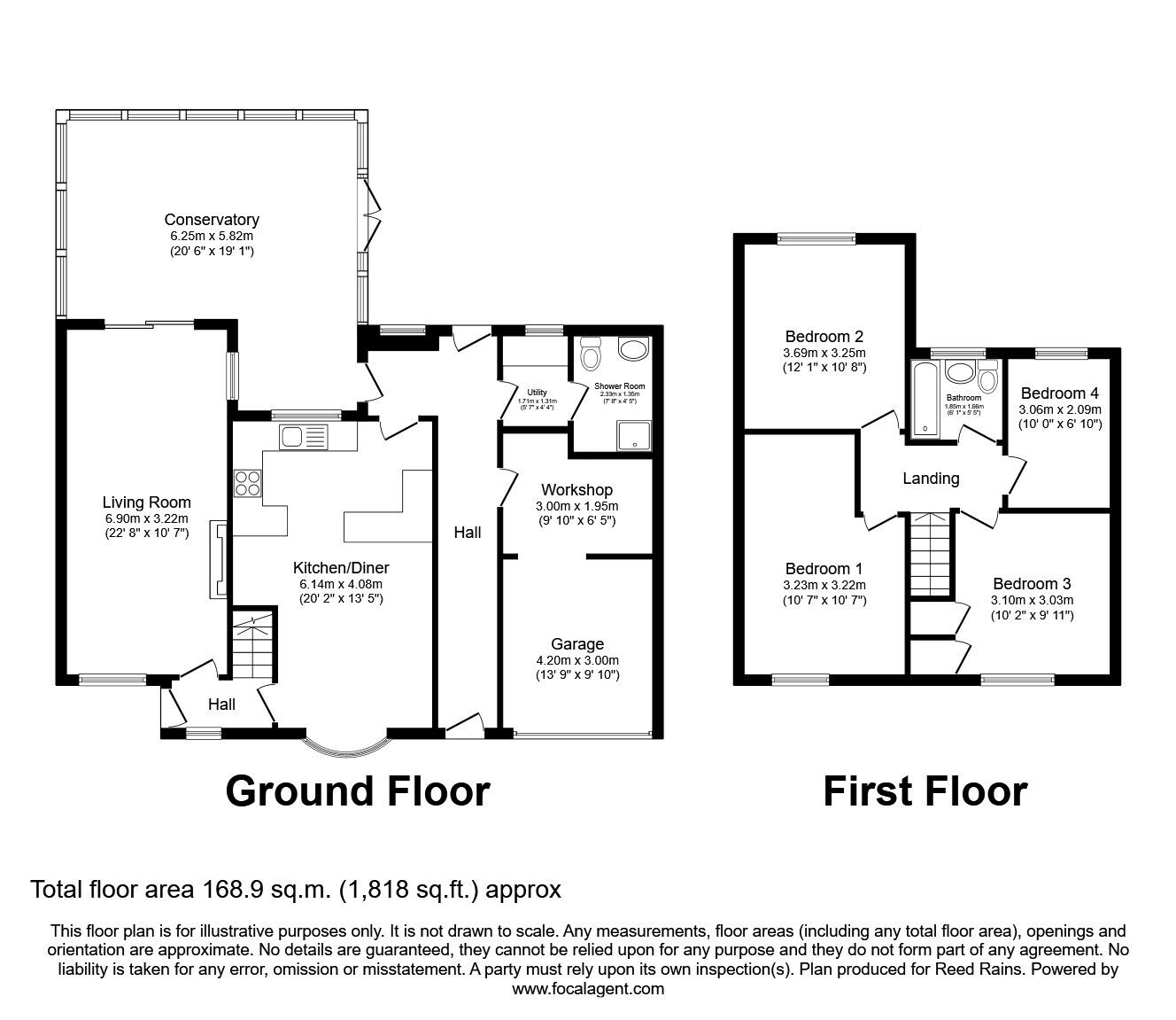 Floorplan of 4 bedroom Semi Detached House for sale, Sadlers Close, Holmes Chapel, Cheshire, CW4
