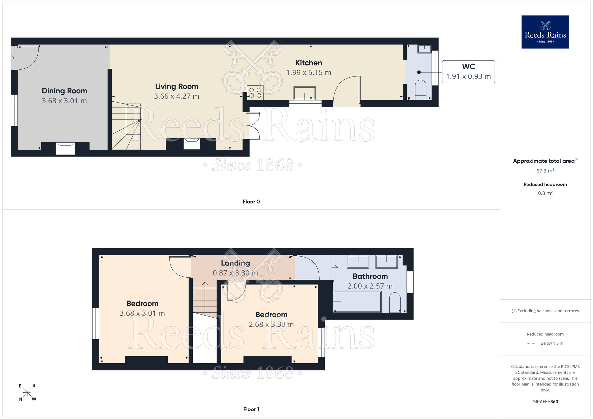 Floorplan of 2 bedroom Mid Terrace House for sale, Booth Lane, Middlewich, Cheshire, CW10