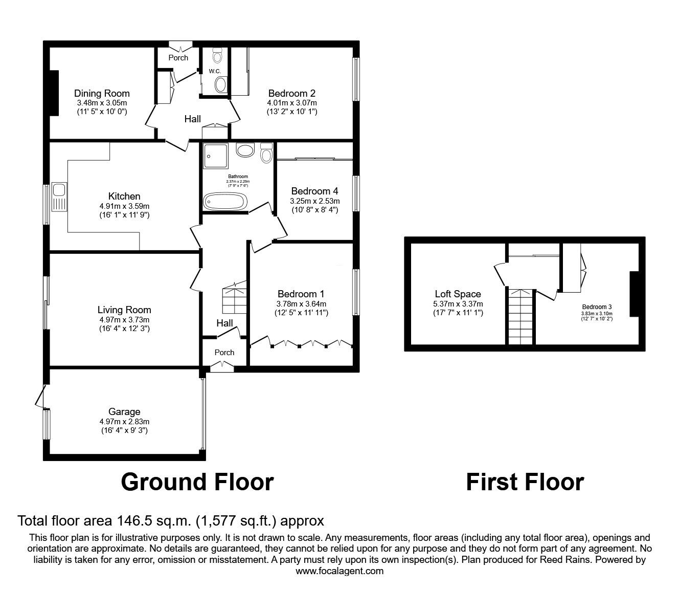 Floorplan of 4 bedroom Detached Bungalow for sale, Lea Avenue, Goostrey, Cheshire, CW4