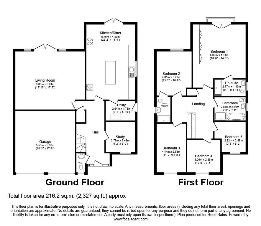 Floorplan of 5 bedroom Detached House for sale, Thatch Close, Holmes Chapel, Cheshire, CW4