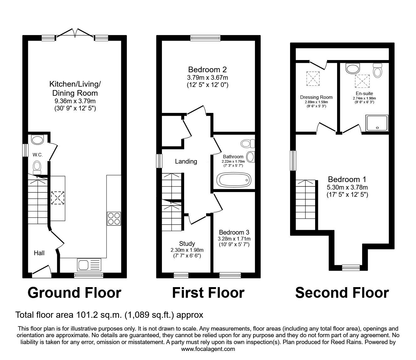 Floorplan of 3 bedroom Semi Detached House for sale, George Jackson Avenue, Holmes Chapel, Cheshire, CW4
