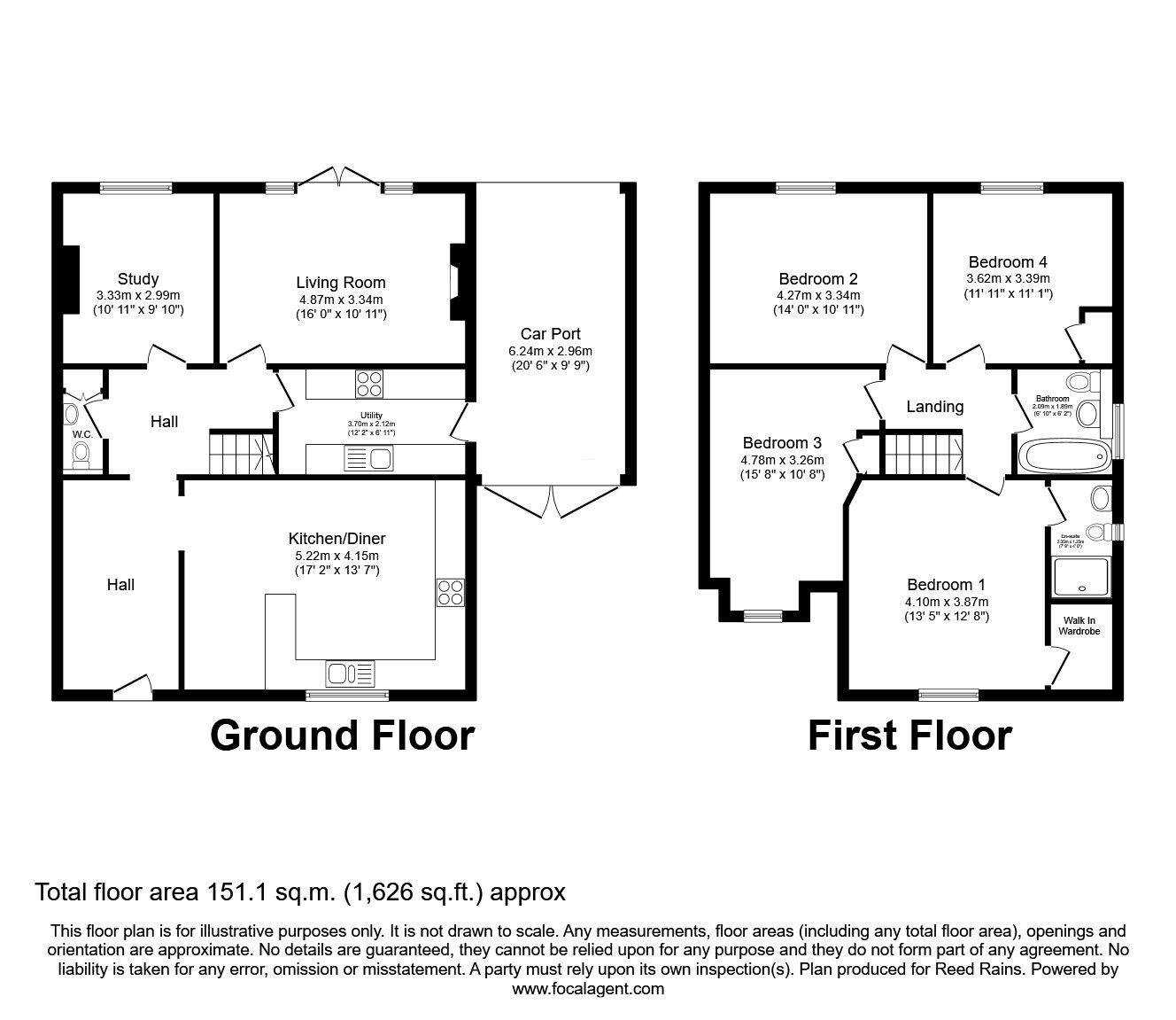 Floorplan of 4 bedroom Semi Detached House for sale, Twemlow Lane, Holmes Chapel, Cheshire, CW4