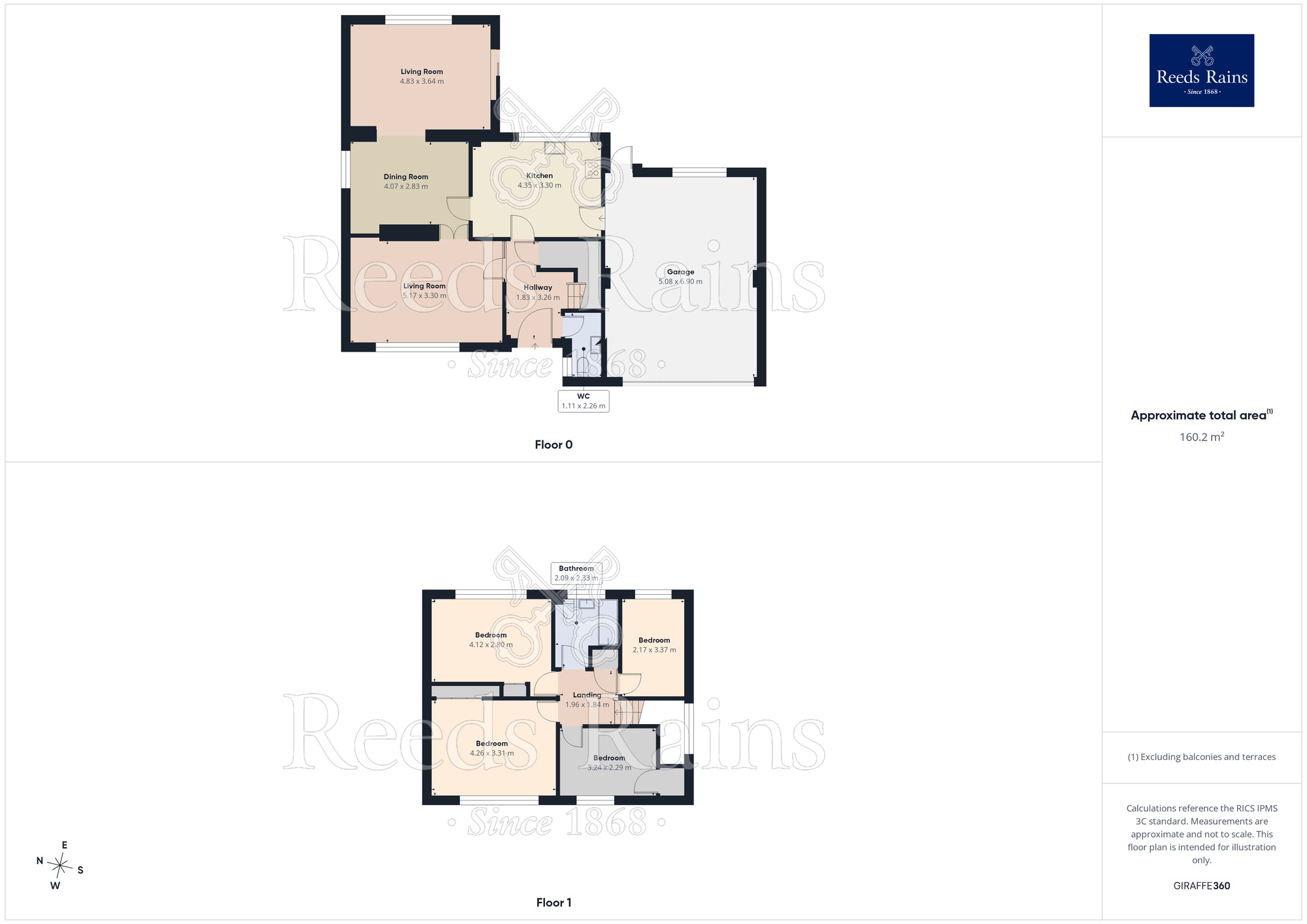 Floorplan of 3 bedroom Detached House for sale, Broad Lane, Holmes Chapel, Cheshire, CW4