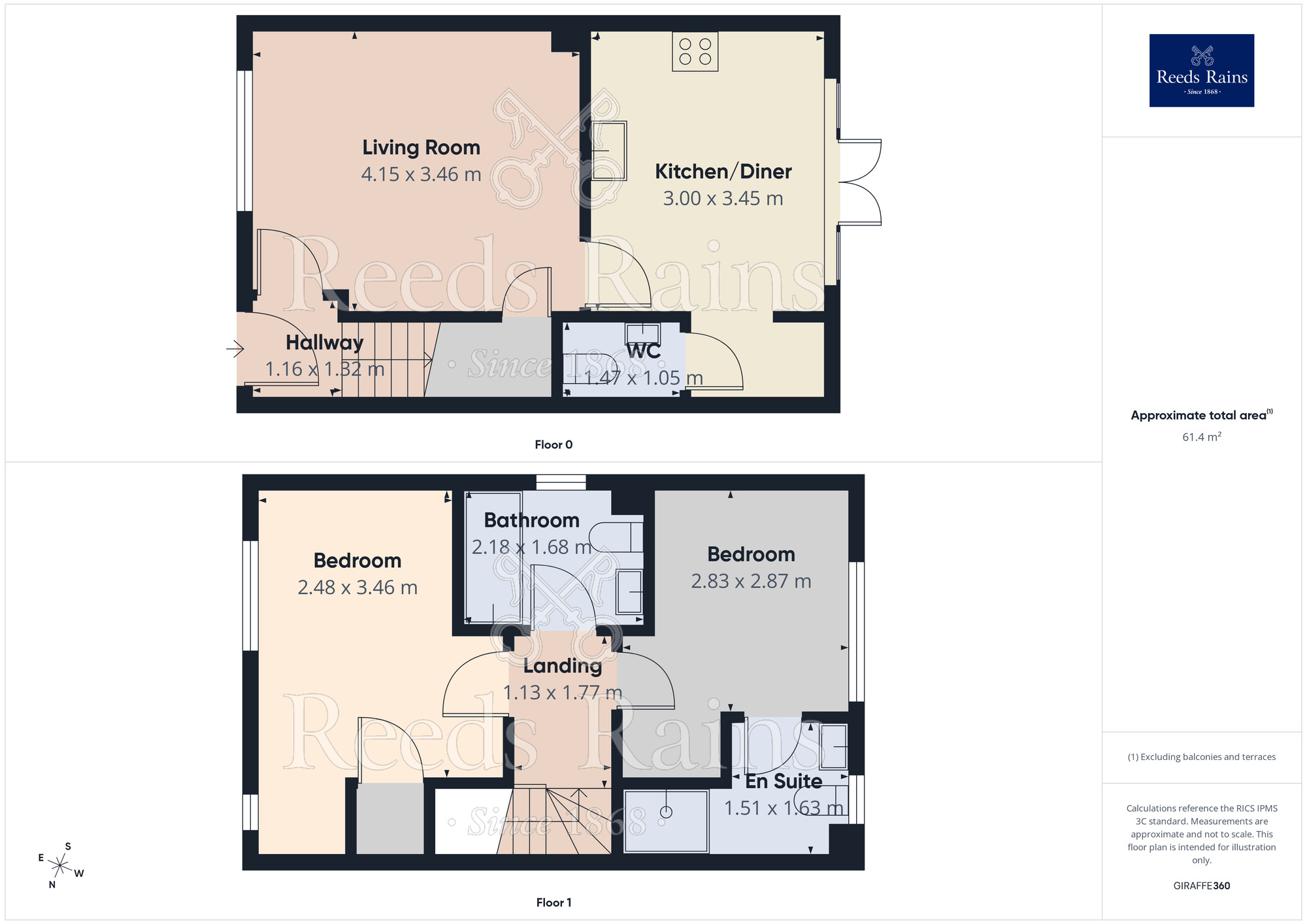 Floorplan of 2 bedroom Semi Detached House to rent, Violet Way, Holmes Chapel, Cheshire, CW4