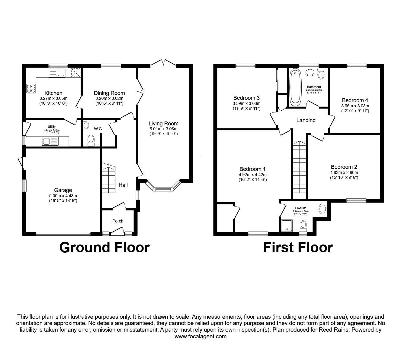Floorplan of 4 bedroom Detached House for sale, Portree Drive, Holmes Chapel, Cheshire, CW4