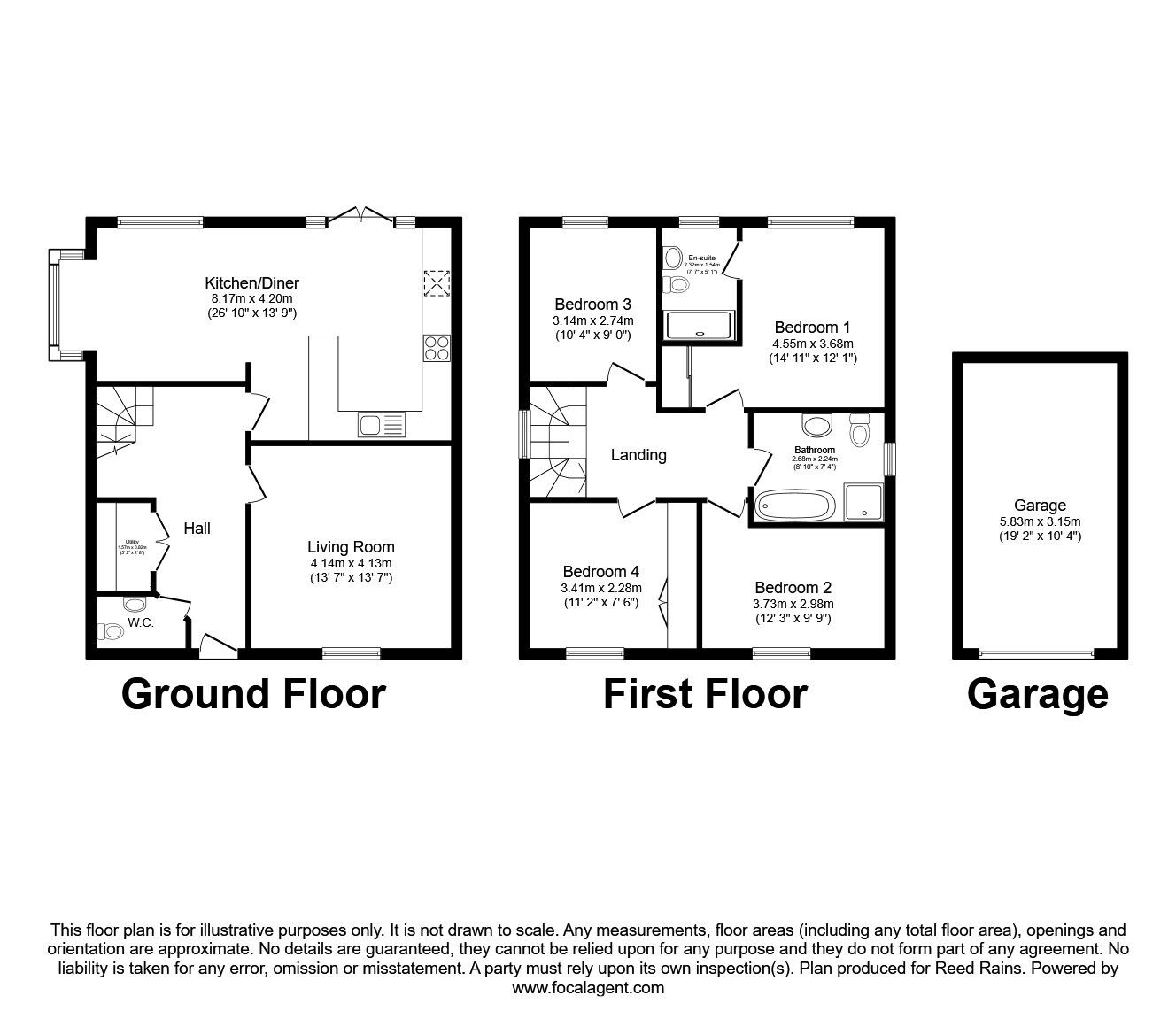 Floorplan of 4 bedroom Detached House for sale, Thorsten Way, Congleton, Cheshire, CW12