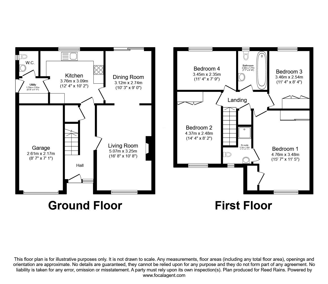 Floorplan of 4 bedroom Detached House for sale, Ayrshire Close, Middlewich, Cheshire, CW10