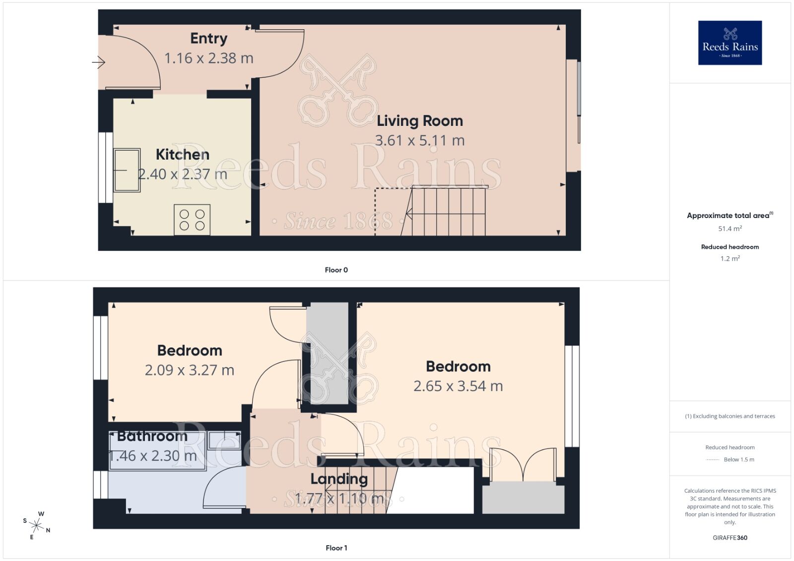 Floorplan of 2 bedroom Semi Detached House for sale, Chillingham Close, Middlewich, Cheshire, CW10