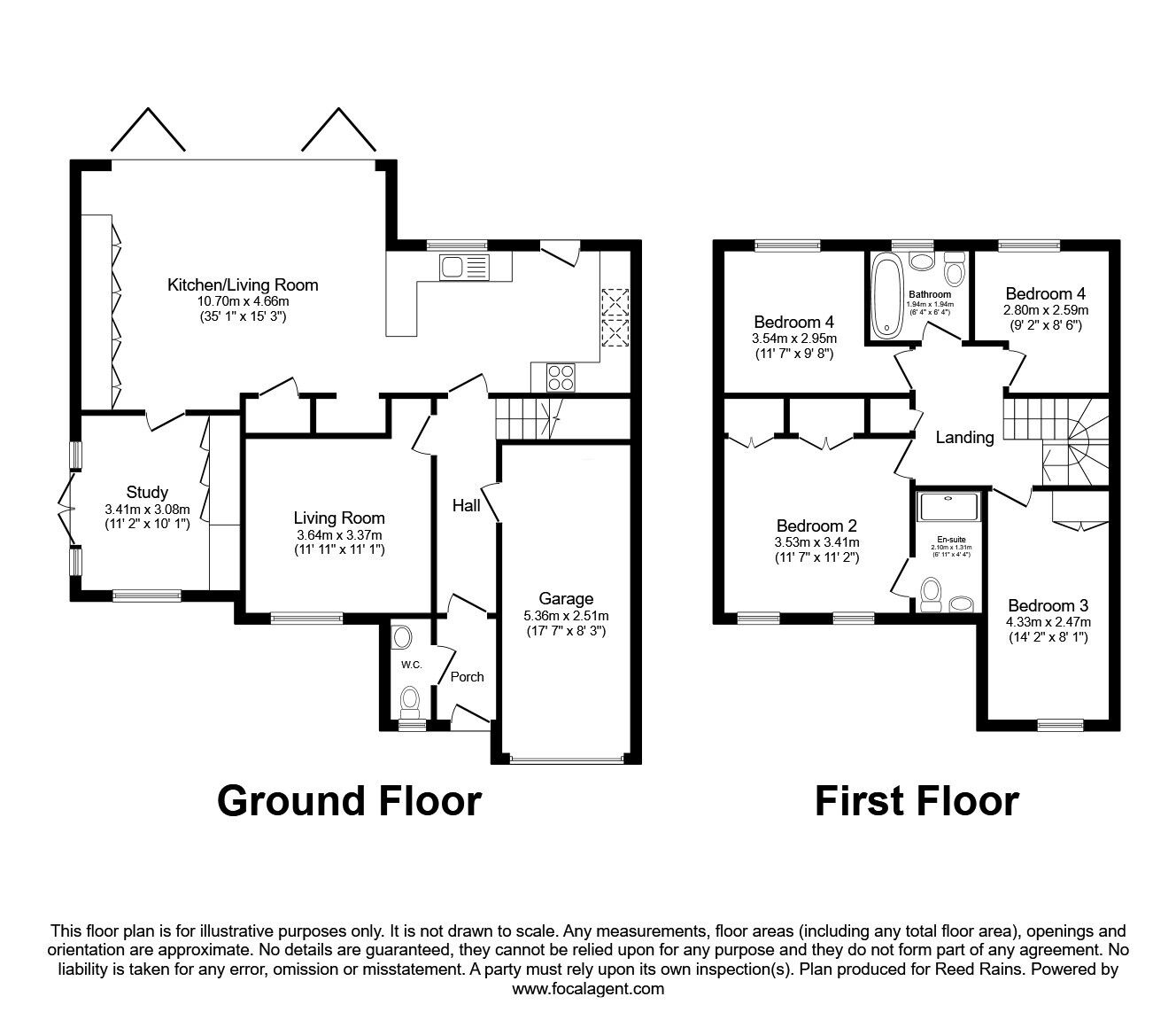 Floorplan of 4 bedroom Detached House for sale, Lochmaben Close, Holmes Chapel, Cheshire, CW4