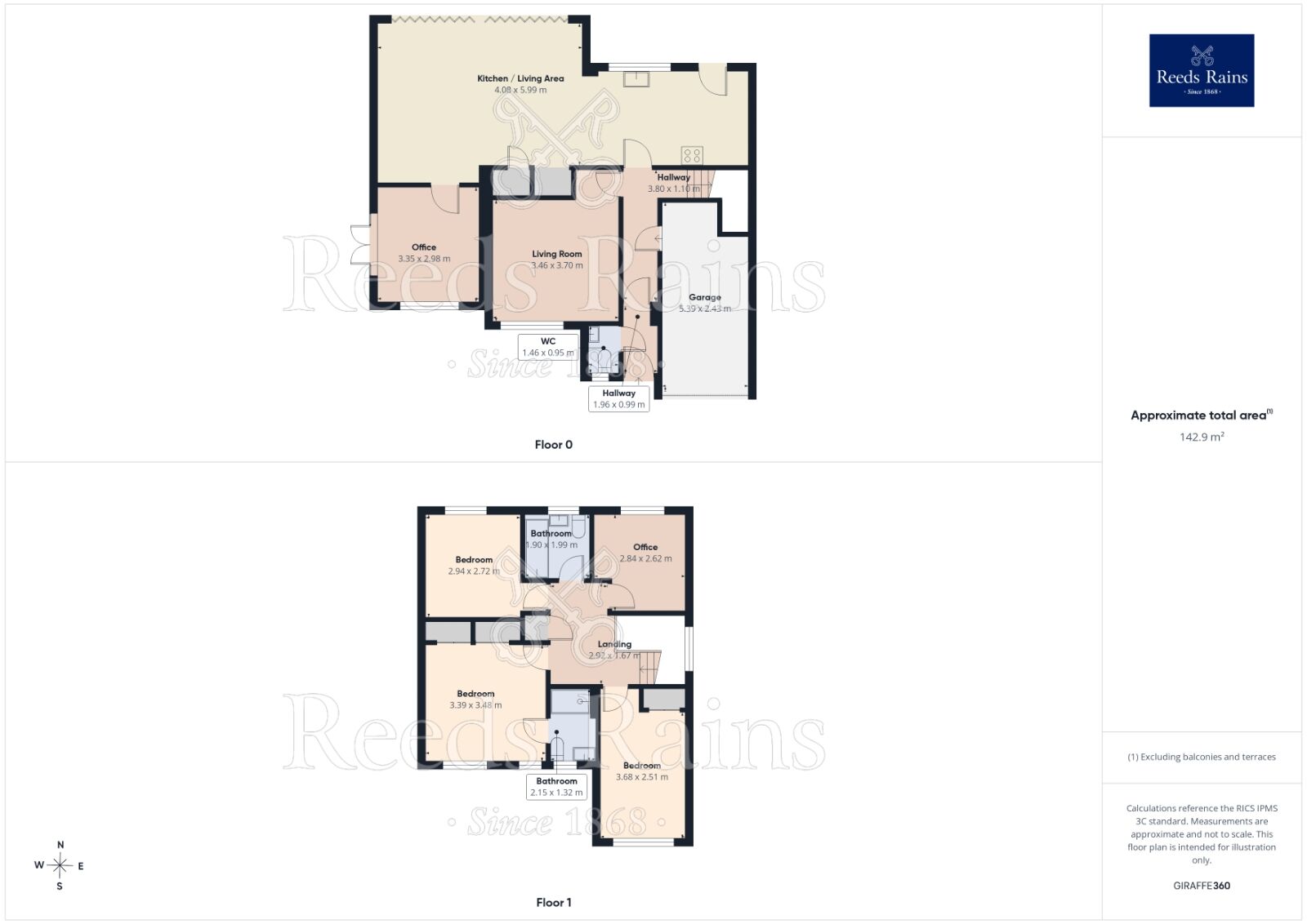 Floorplan of 4 bedroom Detached House for sale, Lochmaben Close, Holmes Chapel, Cheshire, CW4