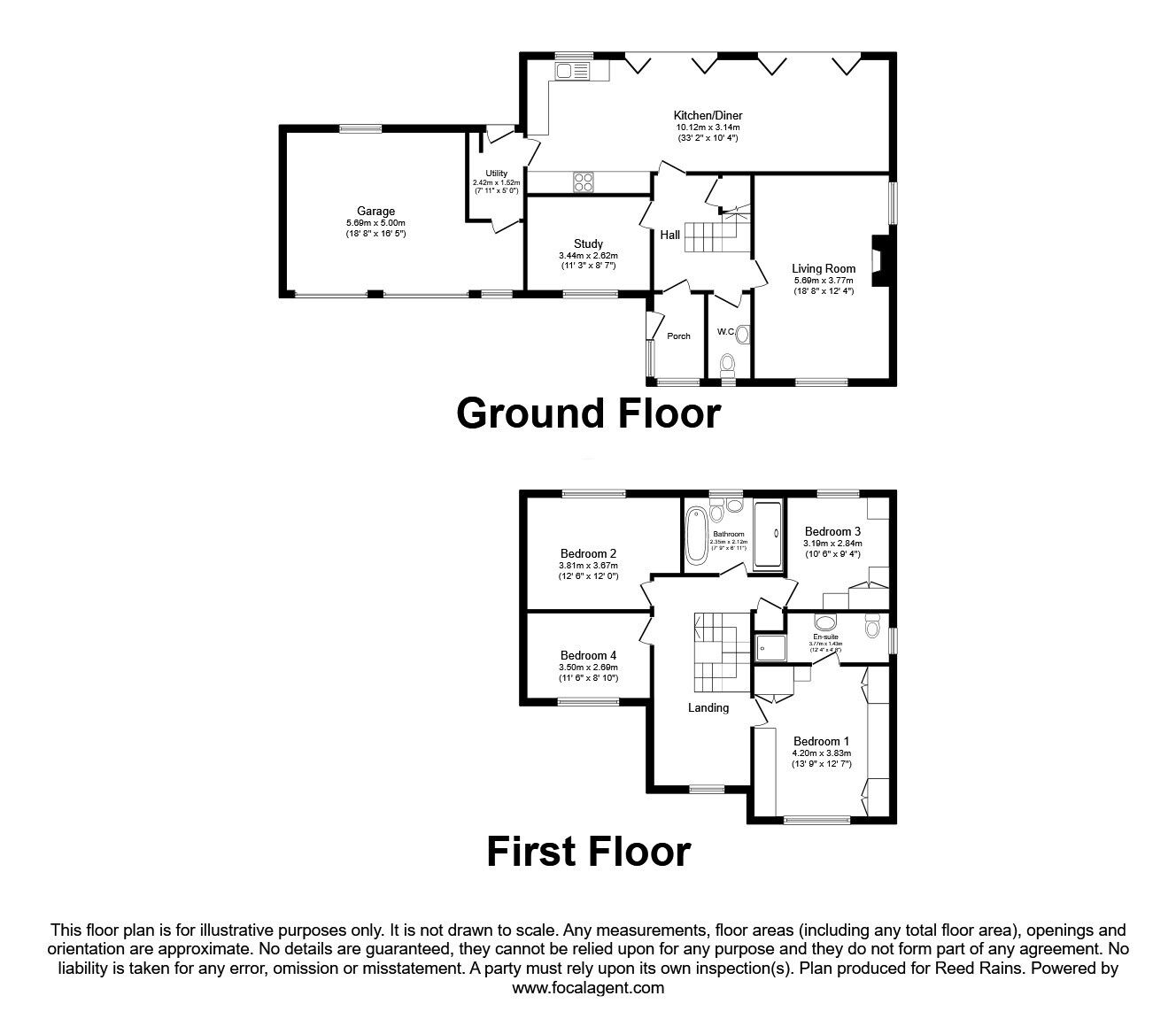 Floorplan of 4 bedroom Detached House for sale, Lawrence Close, Cranage, Cheshire, CW4