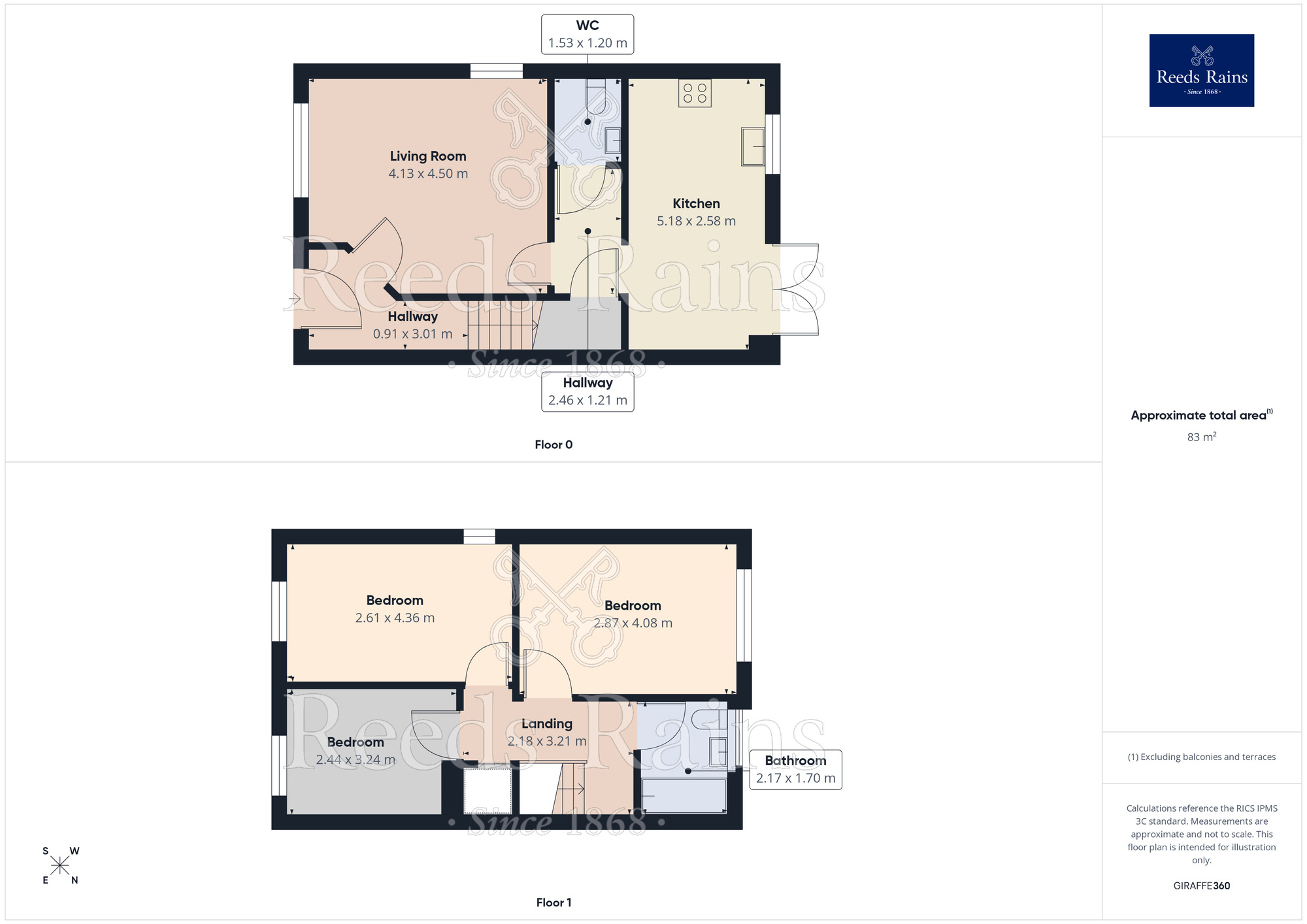 Floorplan of 3 bedroom Semi Detached House for sale, Field View Close, Holmes Chapel, Cheshire, CW4