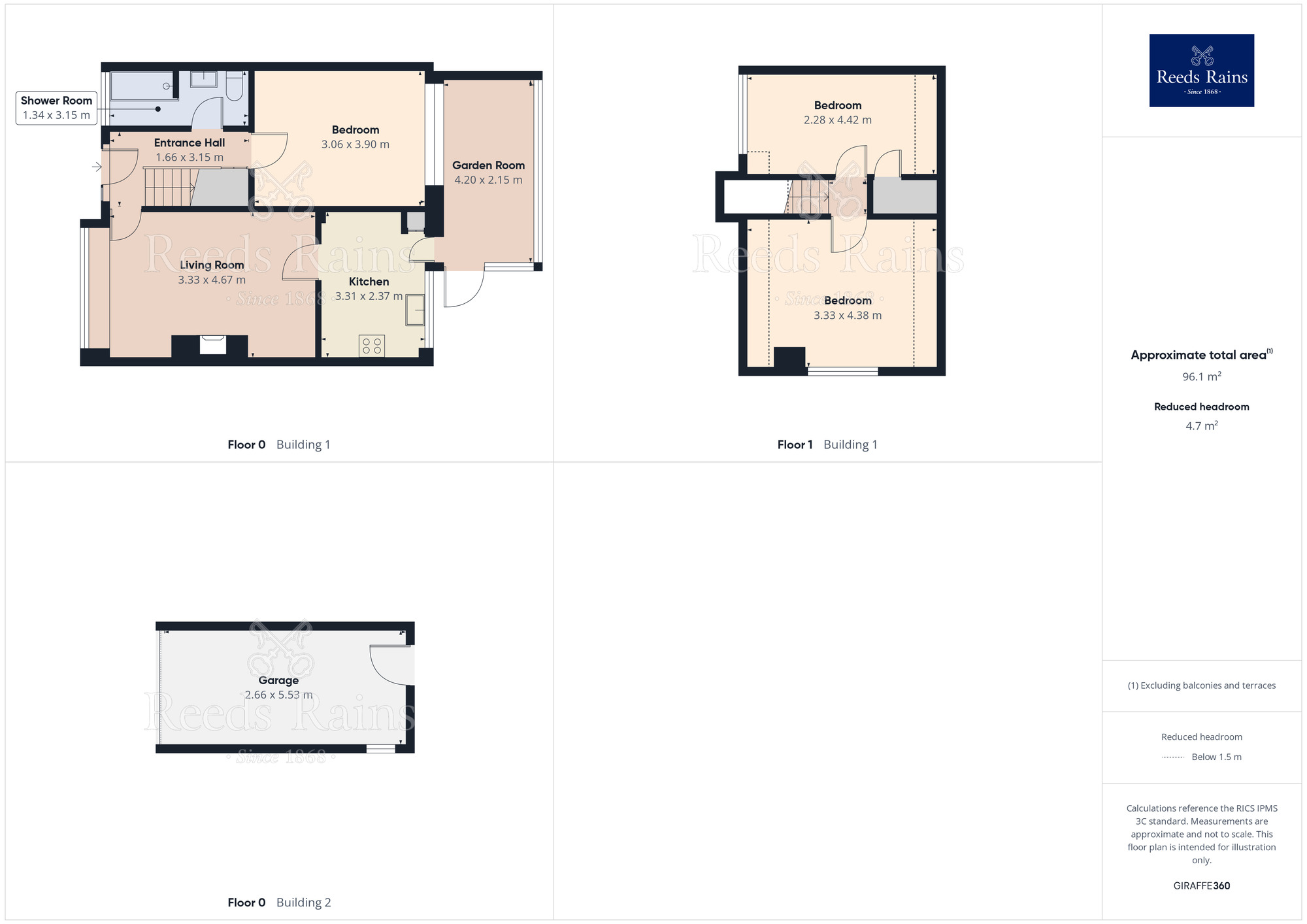 Floorplan of 3 bedroom Semi Detached Bungalow for sale, Hawthorne Drive, Sandbach, Cheshire, CW11