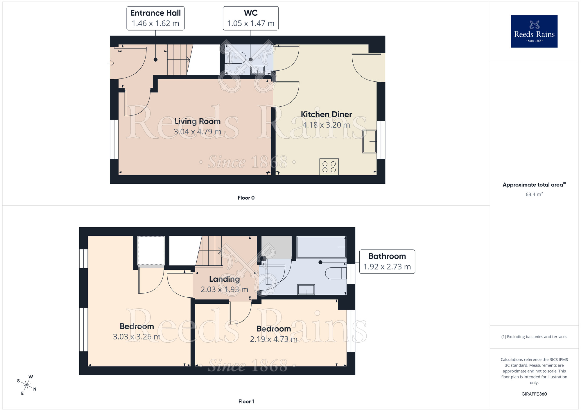 Floorplan of 2 bedroom Semi Detached House for sale, Nightshade Place, Holmes Chapel, Cheshire, CW4
