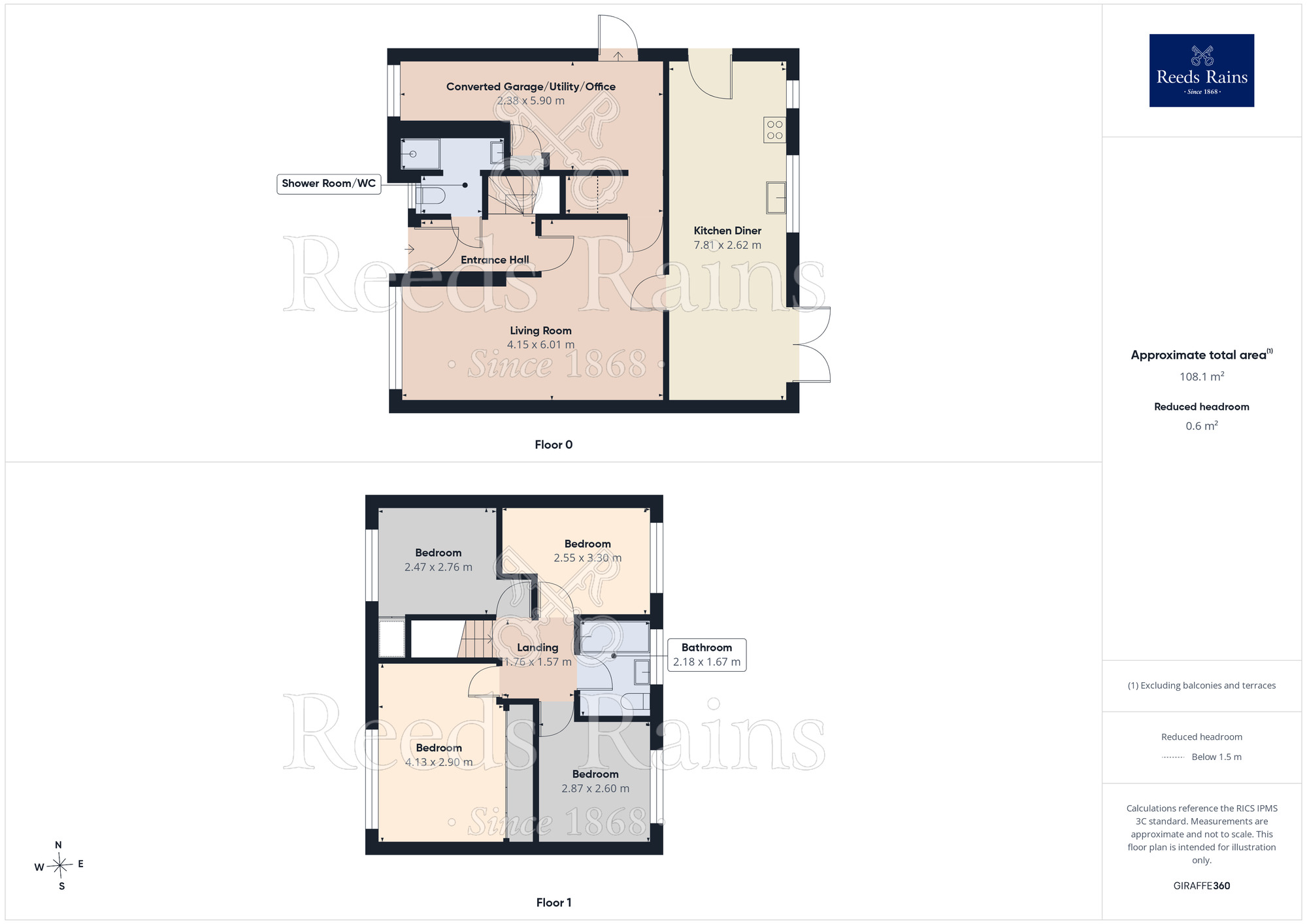 Floorplan of 4 bedroom Detached House for sale, Nairn Avenue, Holmes Chapel, Cheshire, CW4
