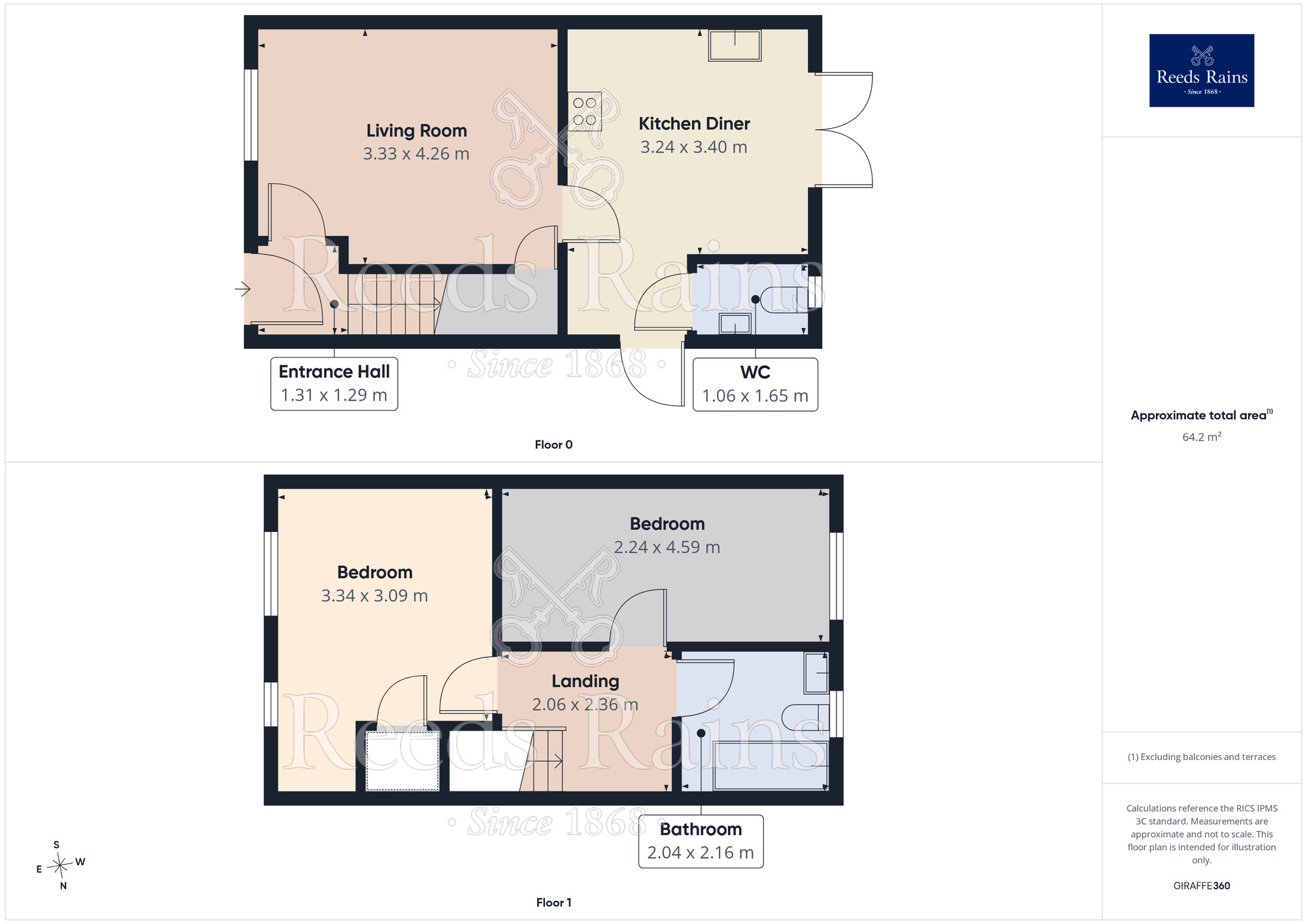 Floorplan of 2 bedroom Mid Terrace House for sale, Shaw Close, Congleton, Cheshire, CW12