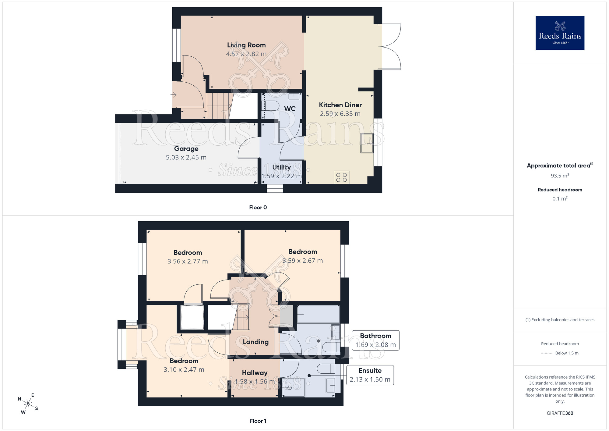 Floorplan of 3 bedroom Detached House for sale, Clive Way, Middlewich, Cheshire, CW10