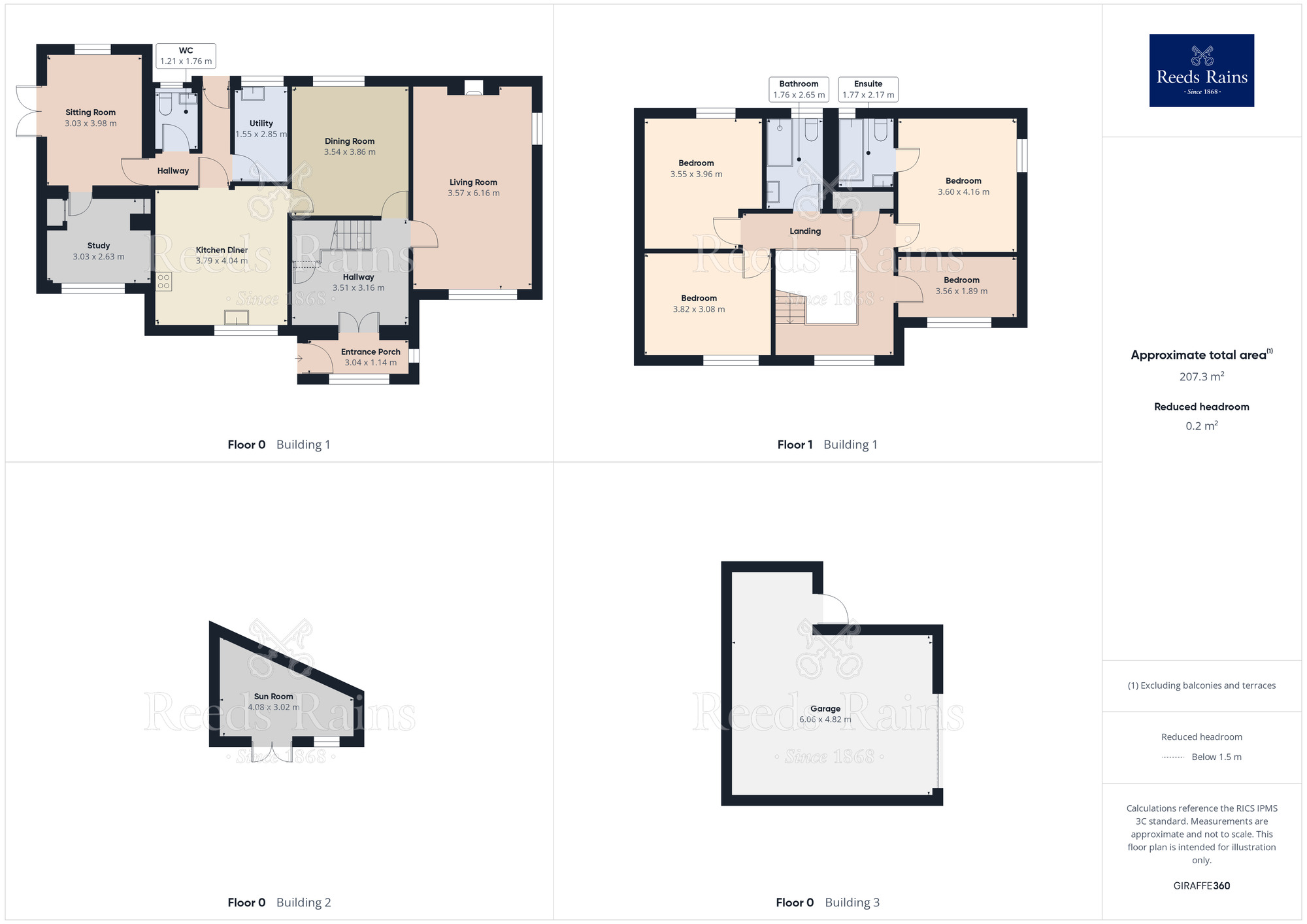 Floorplan of 4 bedroom Detached House for sale, Newton Heath, Middlewich, Cheshire, CW10