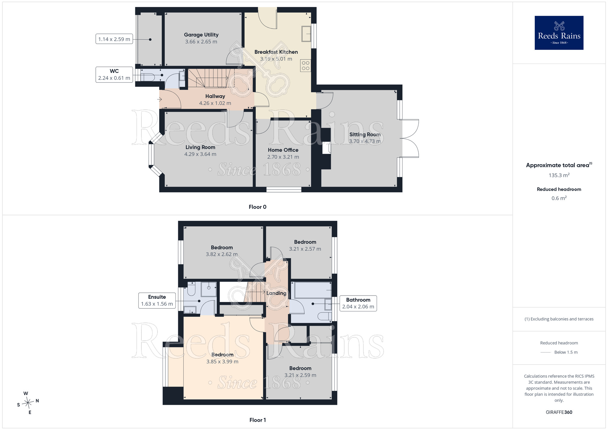 Floorplan of 4 bedroom Detached House for sale, Arran Close, Holmes Chapel, Cheshire, CW4
