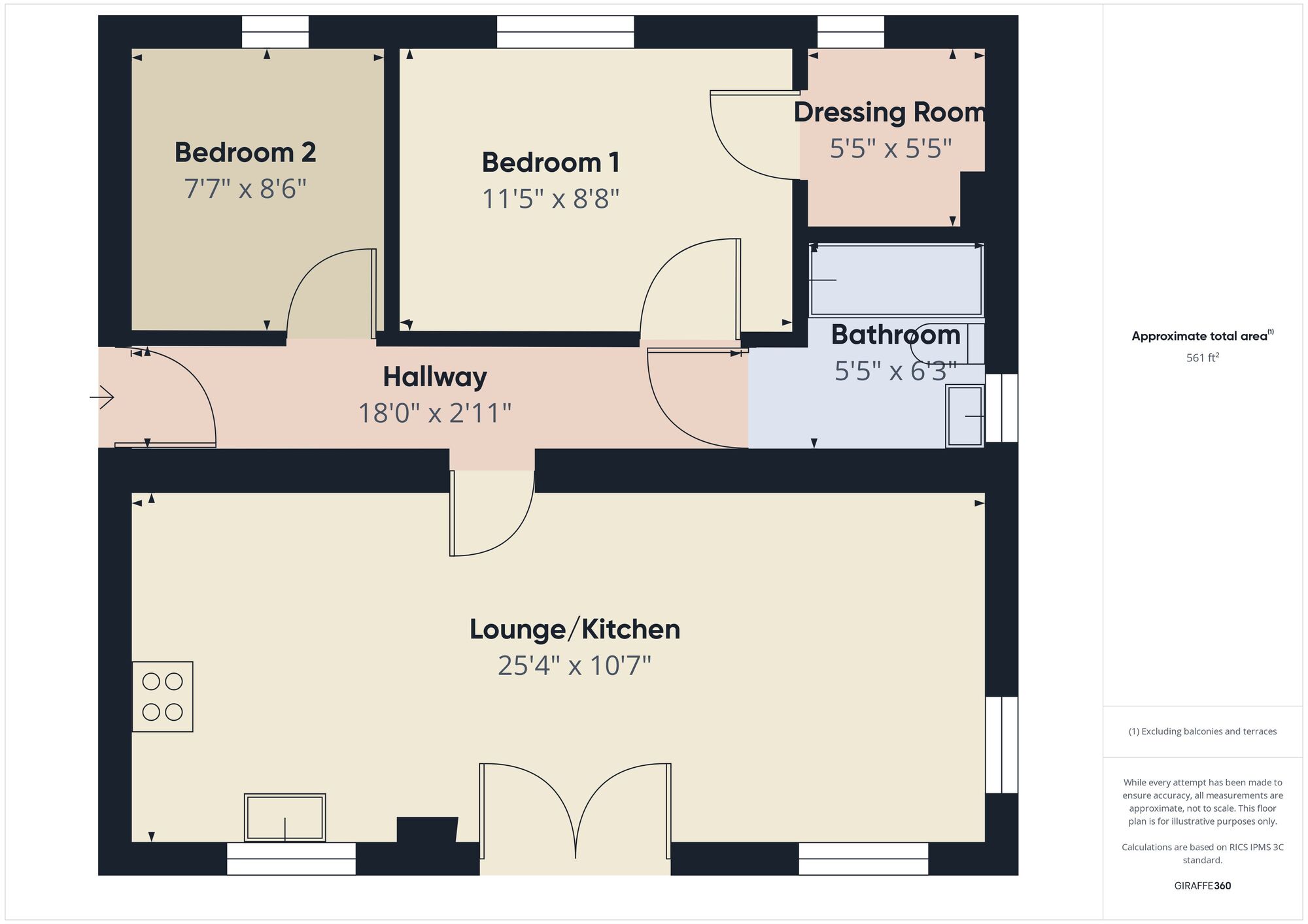 Floorplan of 2 bedroom  Flat for sale, St. Michael's Vale, Tyne And Wear, NE31