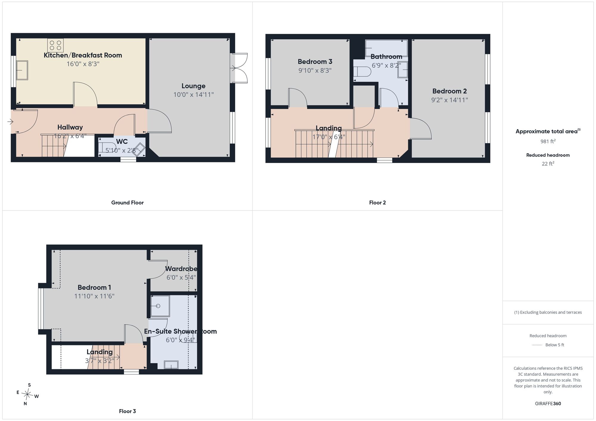 Floorplan of 3 bedroom End Terrace House for sale, Palmer Walk, Jarrow, Tyne and Wear, NE32