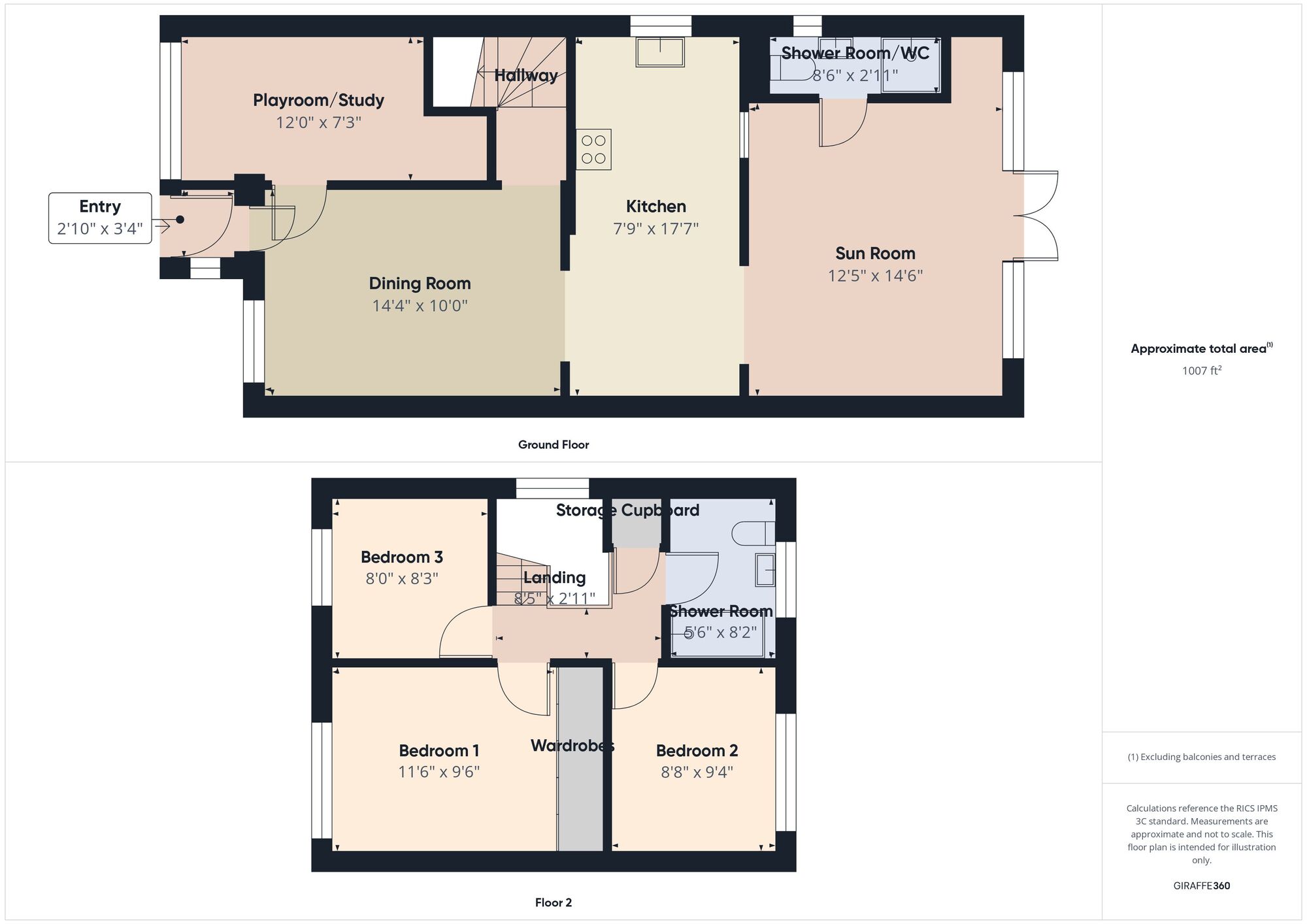 Floorplan of 3 bedroom Detached House for sale, Sullivan Walk, Hebburn, Tyne and Wear, NE31