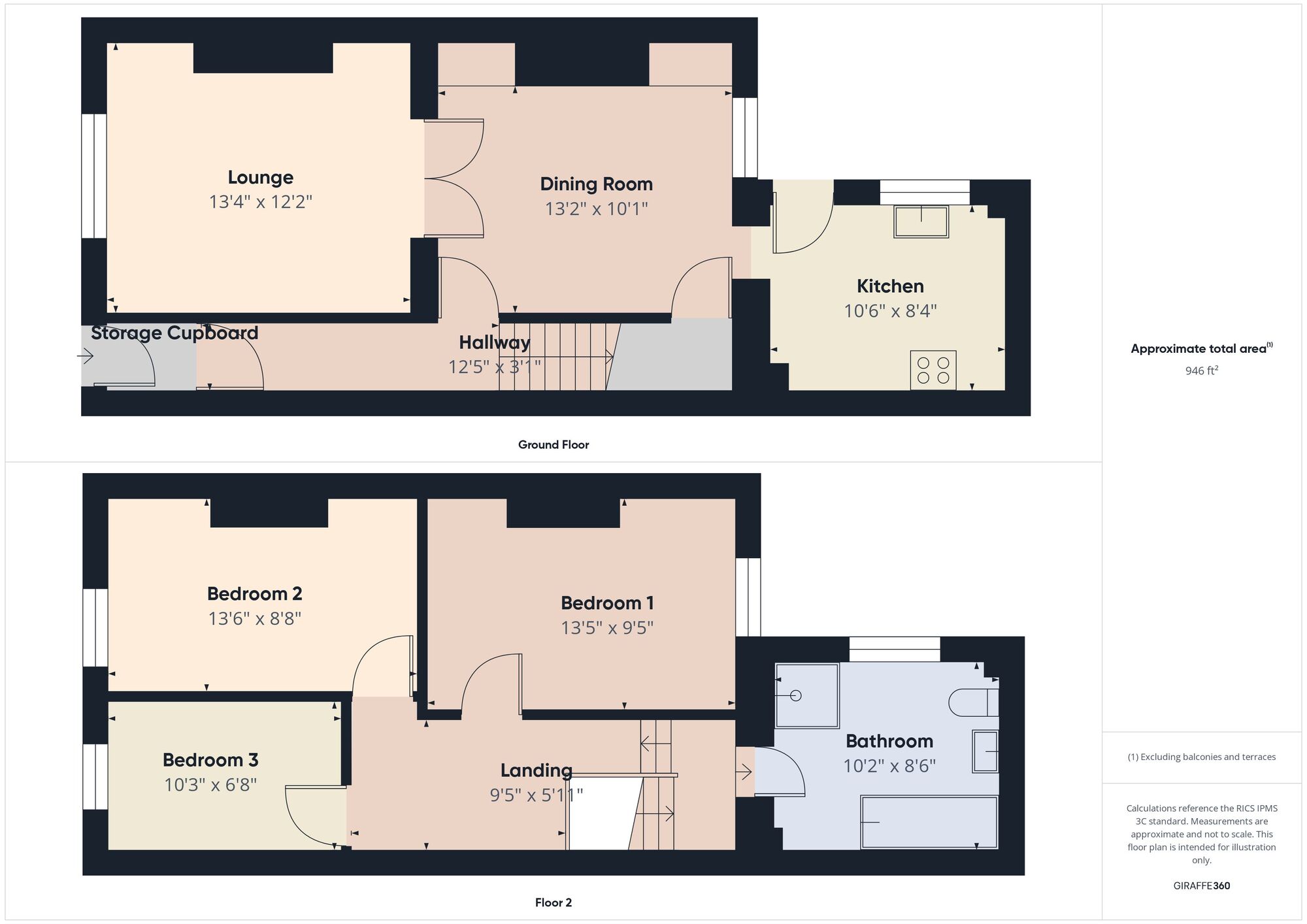 Floorplan of 3 bedroom Mid Terrace House for sale, Carter Avenue, Hebburn, Tyne and Wear, NE31