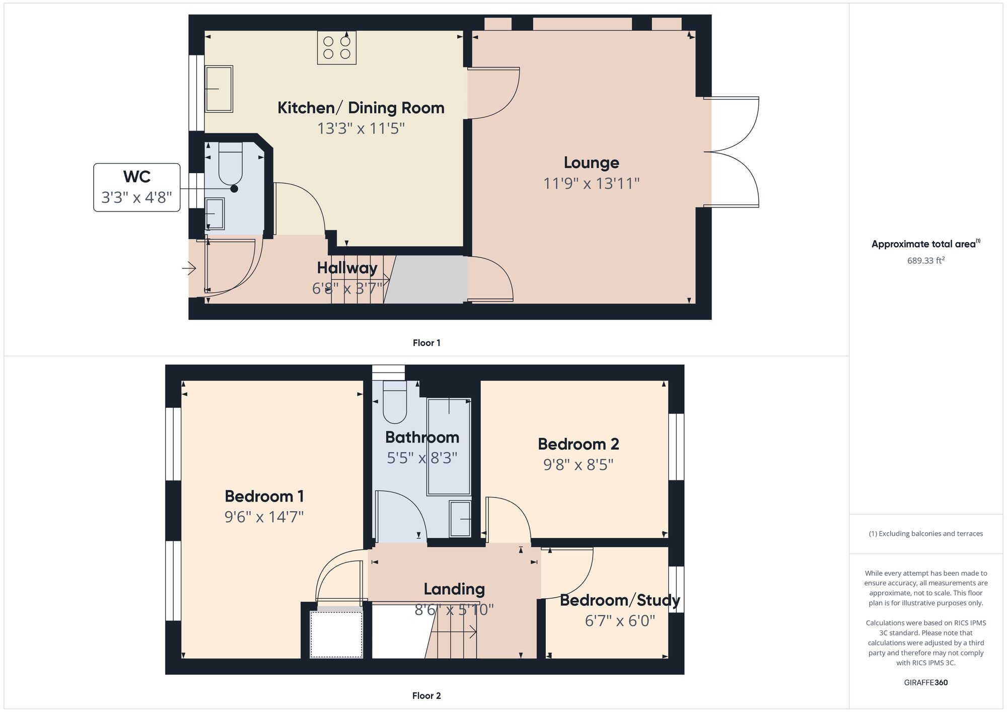 Floorplan of 3 bedroom End Terrace House for sale, Rother Close, Hebburn, Tyne and Wear, NE31