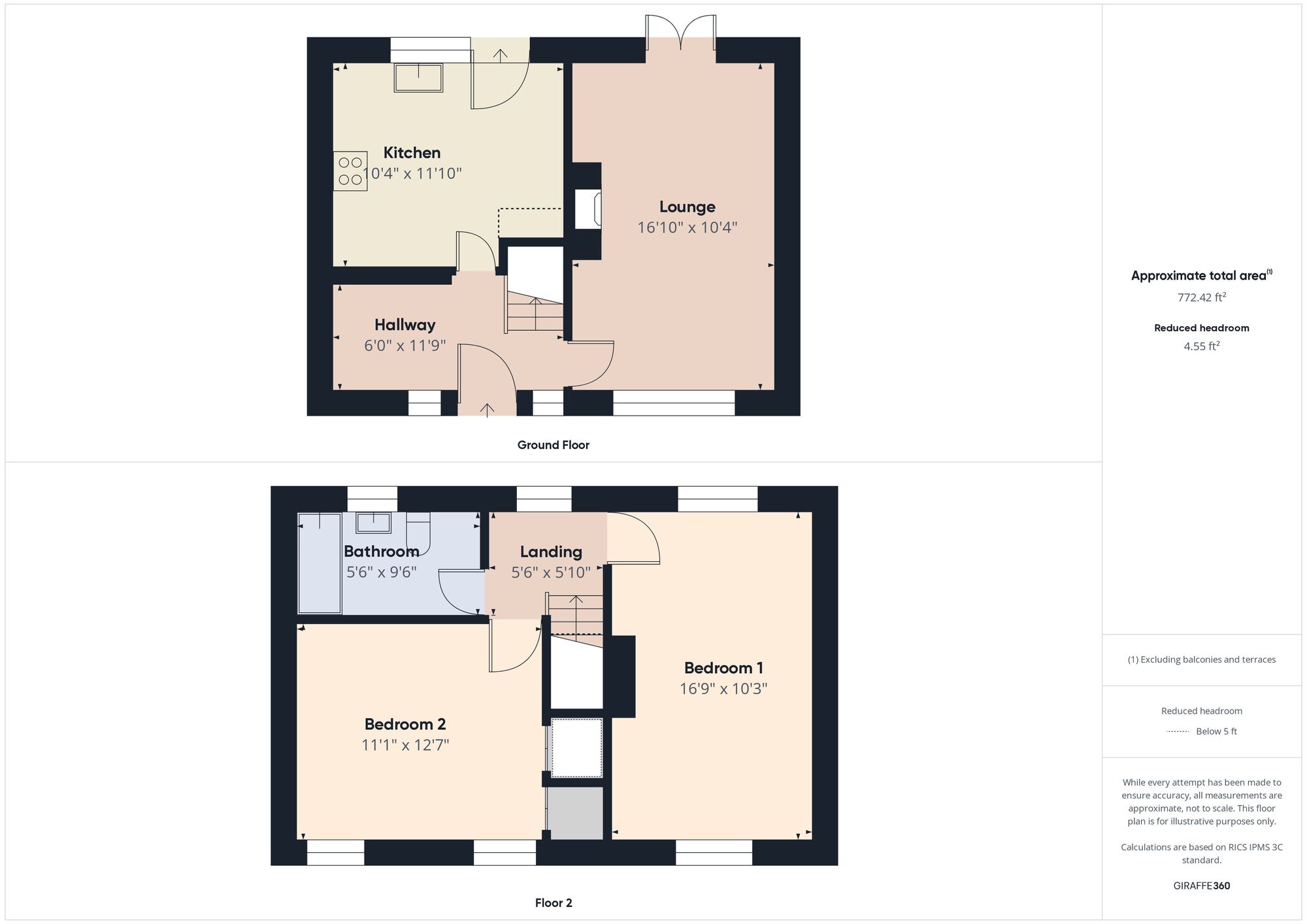 Floorplan of 2 bedroom Mid Terrace House for sale, Hexham Avenue, Hebburn, Tyne and Wear, NE31