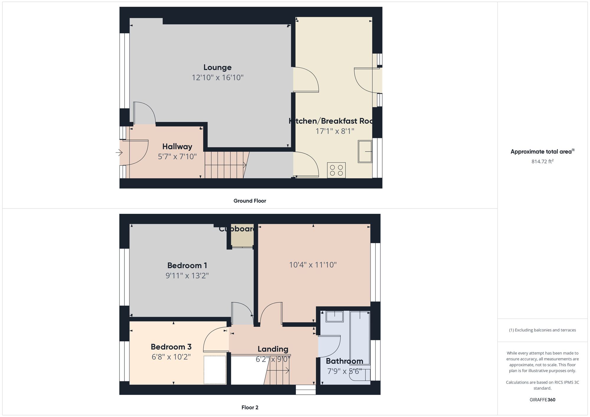 Floorplan of 3 bedroom End Terrace House for sale, Greenlands, Jarrow, Tyne and Wear, NE32