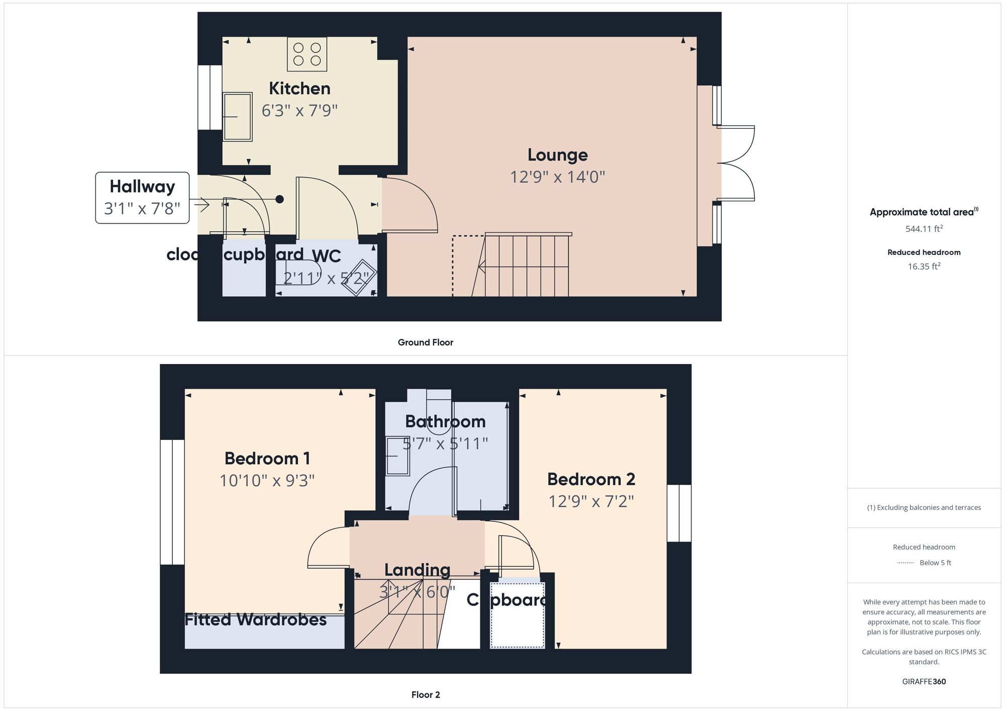 Floorplan of 2 bedroom Mid Terrace House for sale, Portrush Drive, Hebburn, Tyne and Wear, NE31